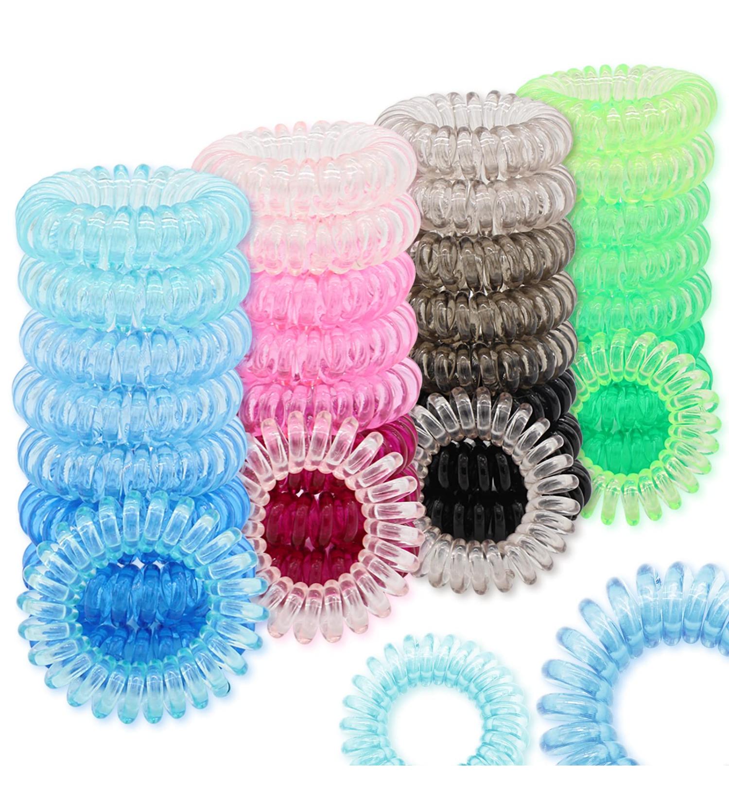 Rayyl Spiral Hair Gum - 36 Pain-Free Elastic Hair Ties for Thick Hair | Seamless Ponytail Holders for Women & Girls - Buy Online on GoSupps.com