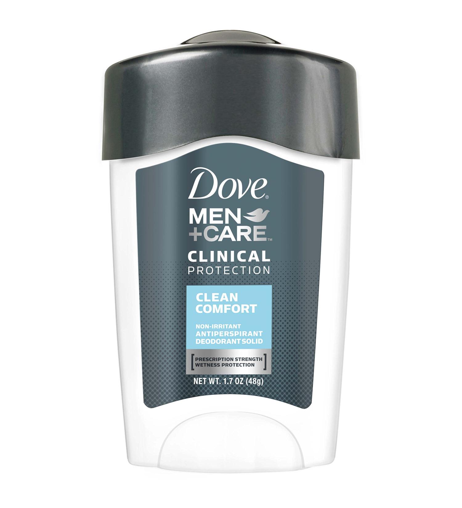 Dove Men+Care Clinical Antiperspirant Deodorant Stick Clean Comfort 1.7 oz - Pack of 1 - Buy Online on GoSupps.com