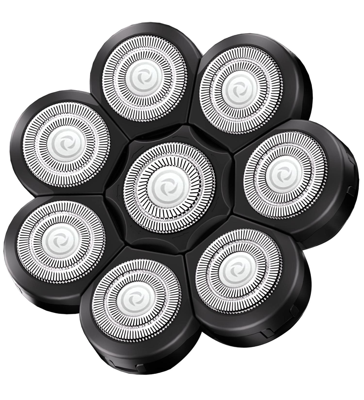 8 Blade Head Shaver Replacement Heads | Waterproof Electric Razor Blades Compatible with Multiple Models - Easy Installation for Wet & Dry Shaving (Black - Buy Online on GoSupps.com