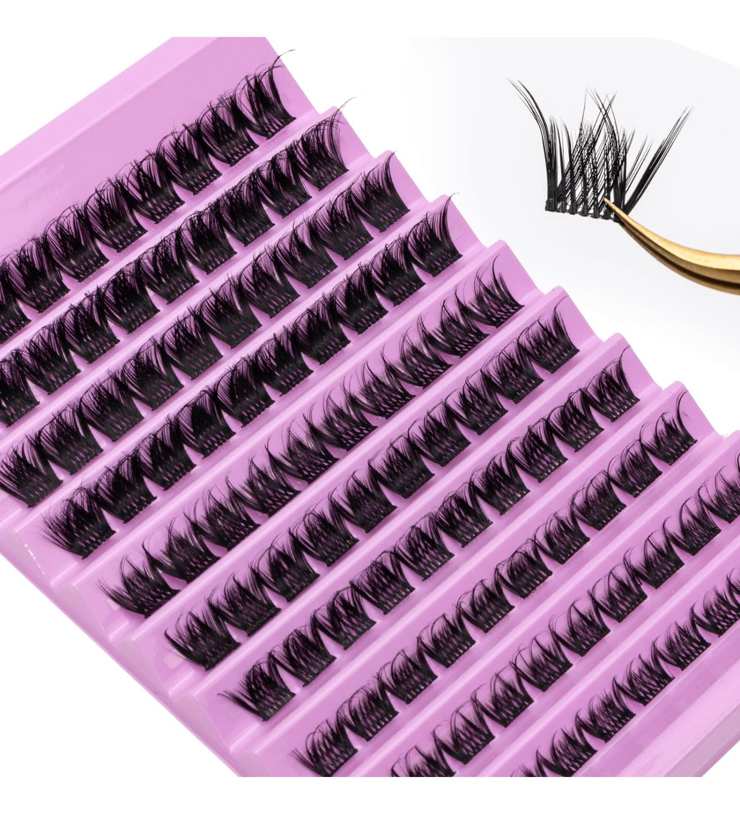 HBZGTLAD 100 Bundles 3D Fluffy Mink Individual Eyelashes | Thick Natural Fake Eyelash Extensions for Makeup (D38) - International Shipping Available - Buy Online on GoSupps.com