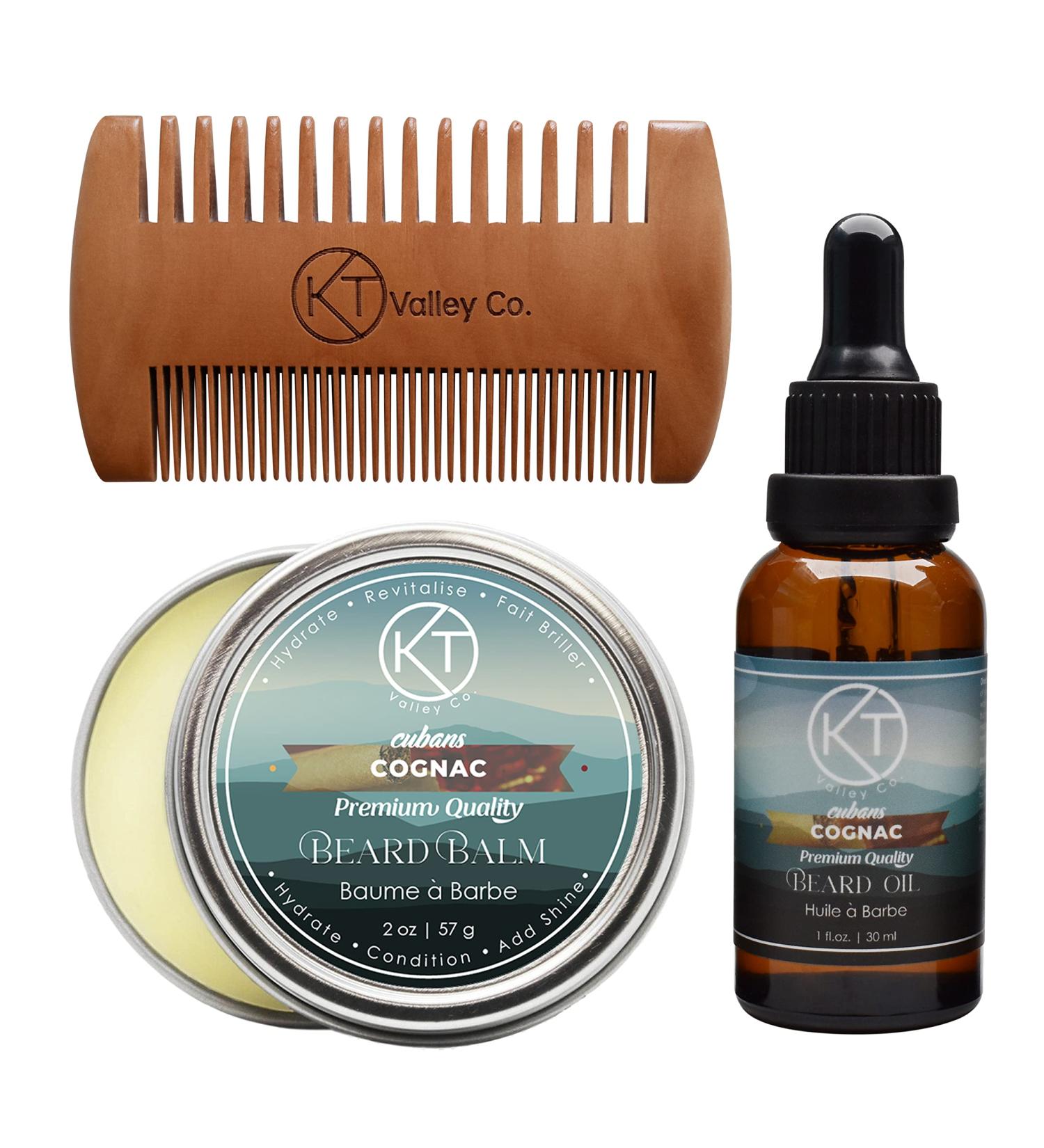 KT Valley Co. Beard Care Kit for Men Grooming - Ultimate Beard Grooming Kit Includes Wooden Beard Comb Beard Balm Beard Oil Gift for Bearded Men - Buy Online on GoSupps.com