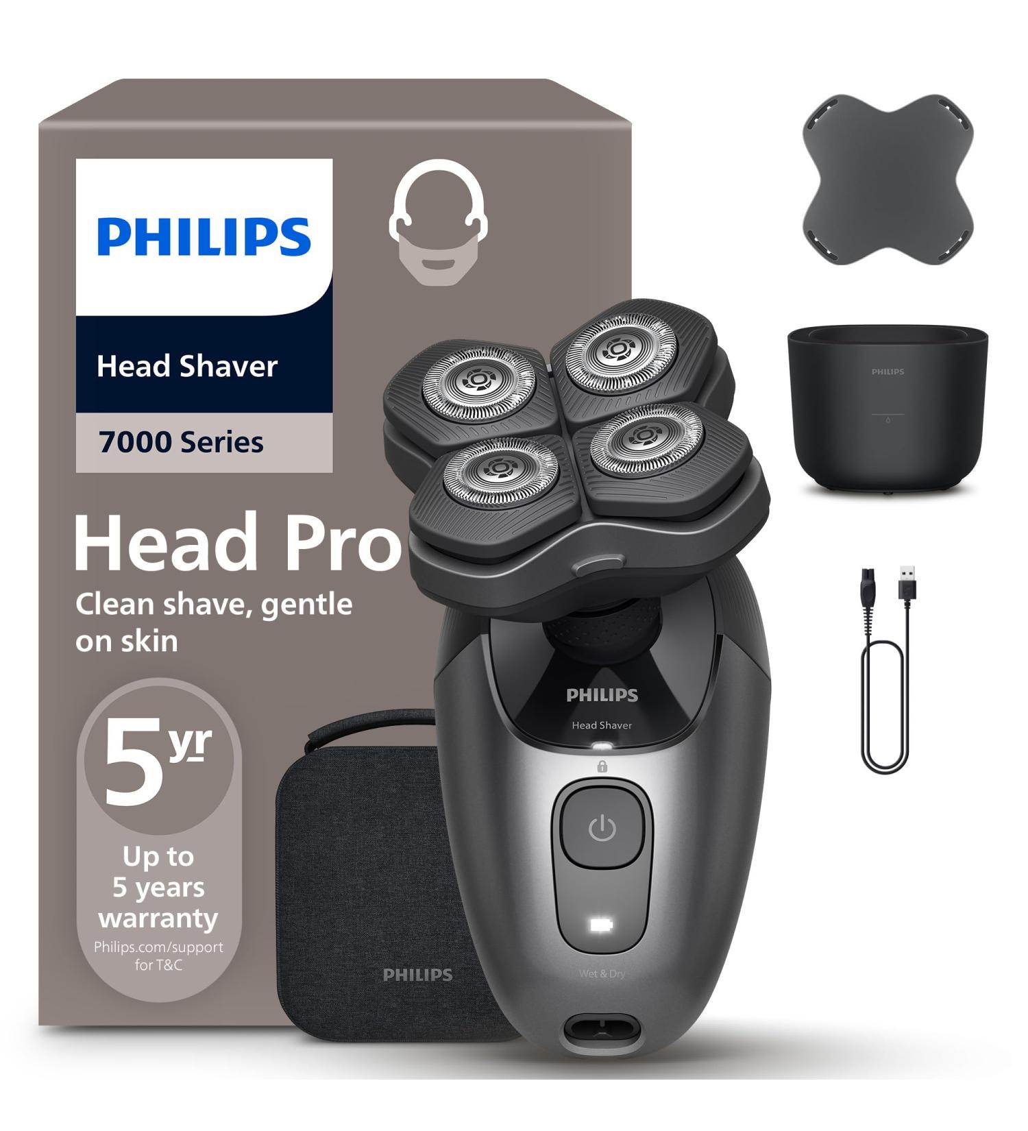 Philips Head Shaver Pro 7000 Series - Rasoir pour la t te pour hommes et femmes t te flexible 360 et lames ComfortCut pour un rasage efficace tout en douceur pour la peau mod le HS7980/15 - Buy Online on GoSupps.com