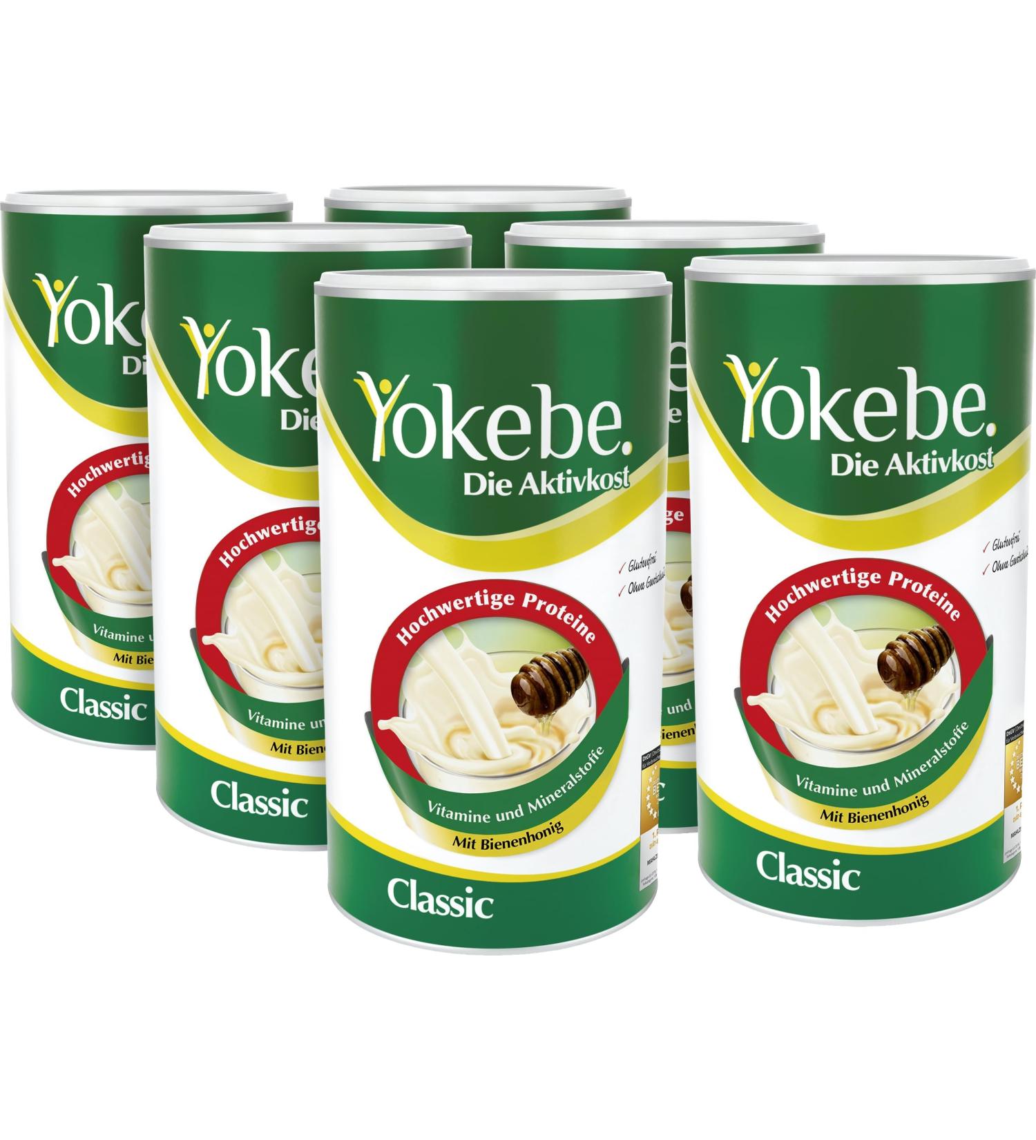 YOKEBE Classic Diethake - Gluten-Free Vegetarian Weight Loss Meal | 6x500g (12 Portions) - High-Quality Protein - Buy Online on GoSupps.com