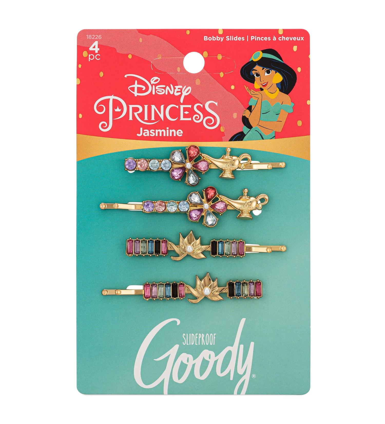 GOODY Disney Princess Jasmine Bobby Pins - 4 Count, Slideproof Rhinestone Bobbies for Men, Women, Boys & Girls - Hair Accessories for All Hair Types - Buy Online on GoSupps.com