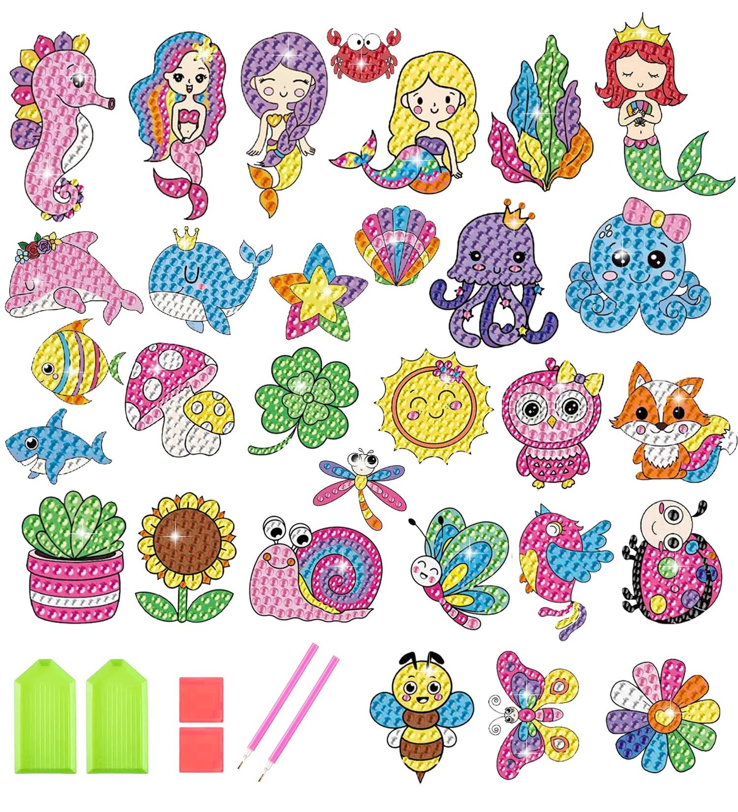Svance 5D Mermaid Diamond Painting Stickers Kit for Kids | Gem Art & Paint by Numbers Craft Set for Girls Ages 6-12 - Buy Online on GoSupps.com