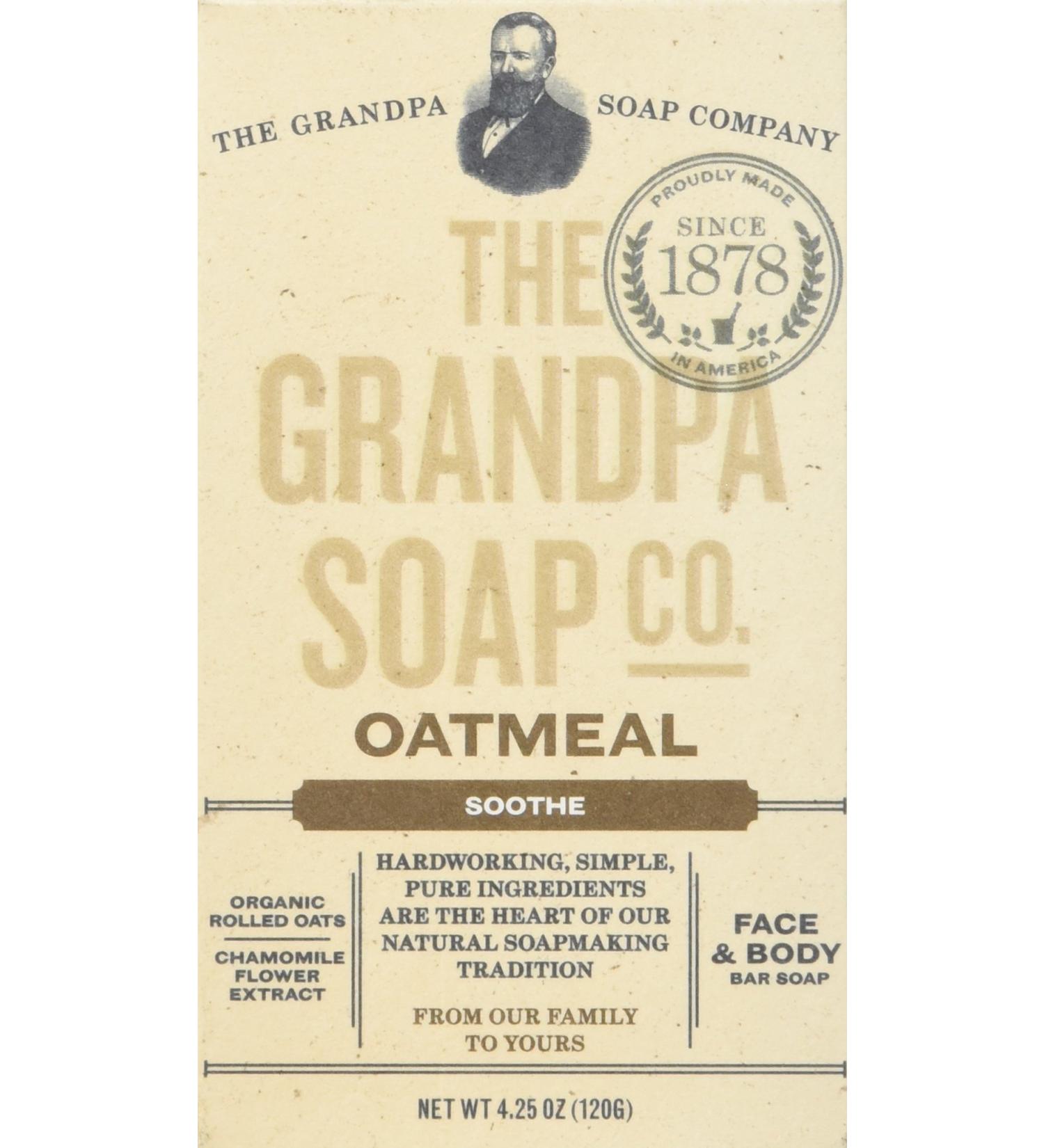 Grandpa's Oatmeal Soap Bar - Soothe & Nourish, 4.25 Oz - Buy Online on GoSupps.com