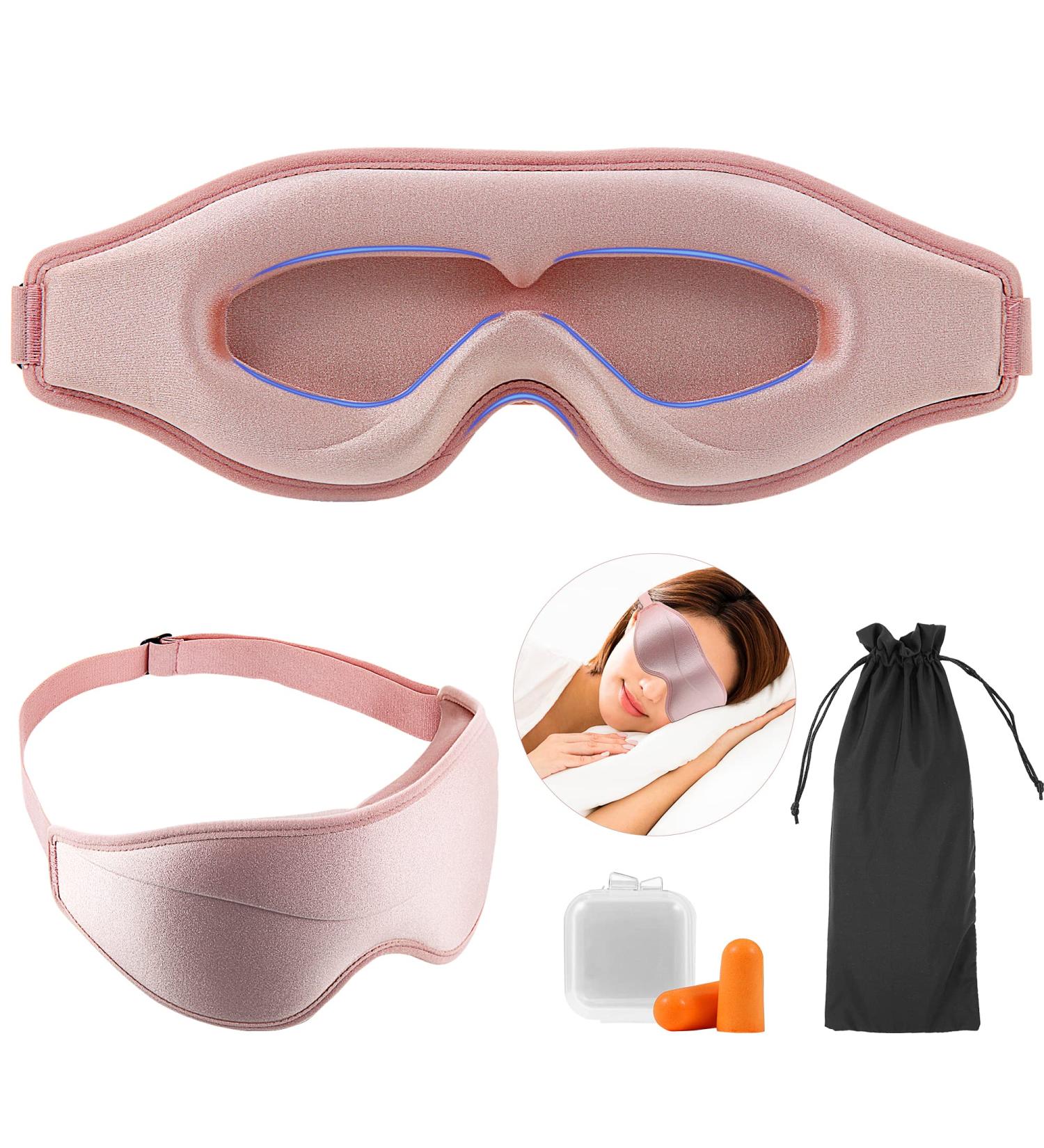 Shop 3D Sleep Mask for Women - Comfortable & Breathable Eye Mask in Pink | Lightweight No Pressure Ideal for Adults & Kids - Buy Online on GoSupps.com