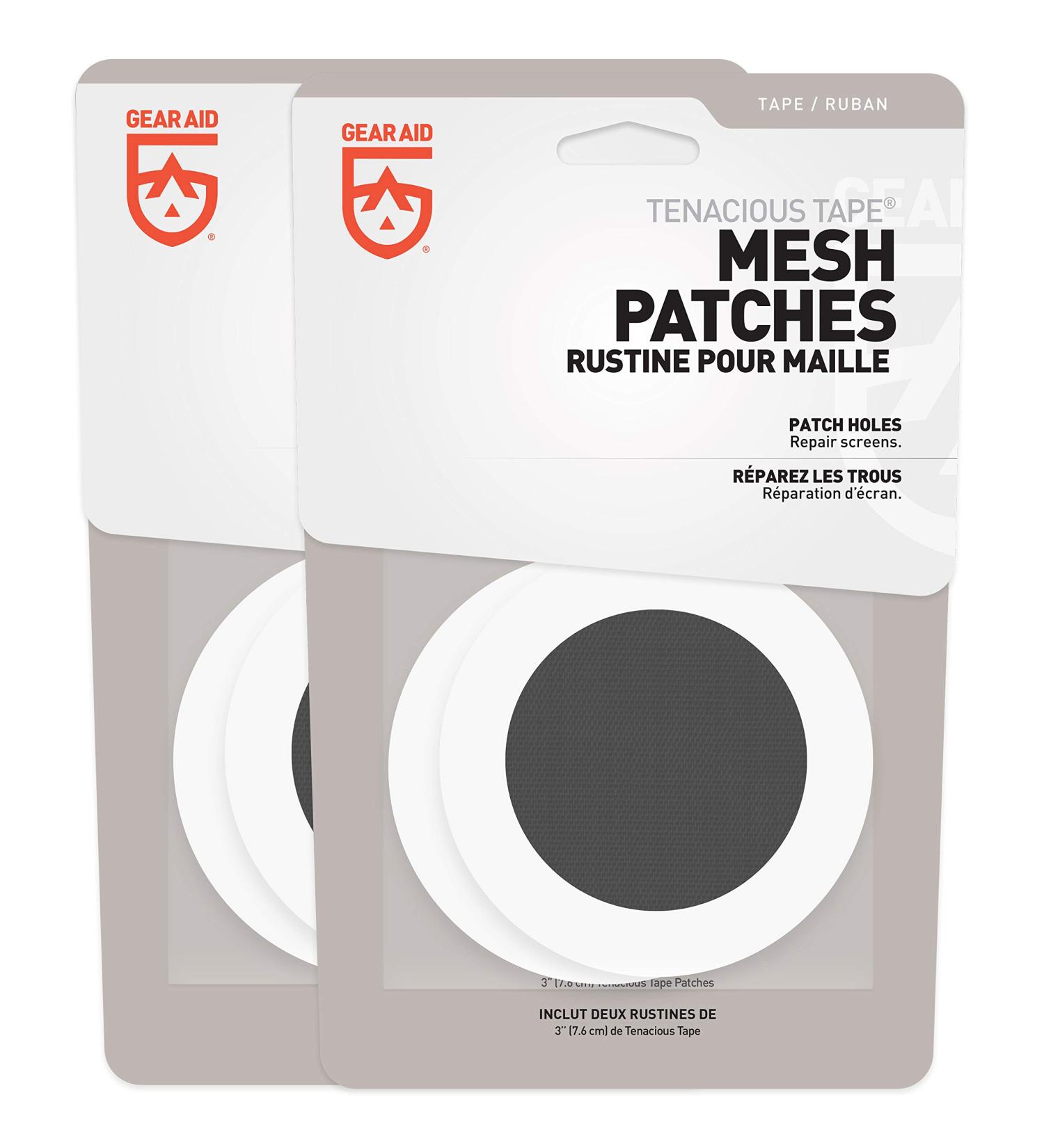 Gear Aid Tenacious Tape Mesh Patches - Tent and Bug Screen Repair - 3 Rounds, 2 Pack - Buy Online on GoSupps.com