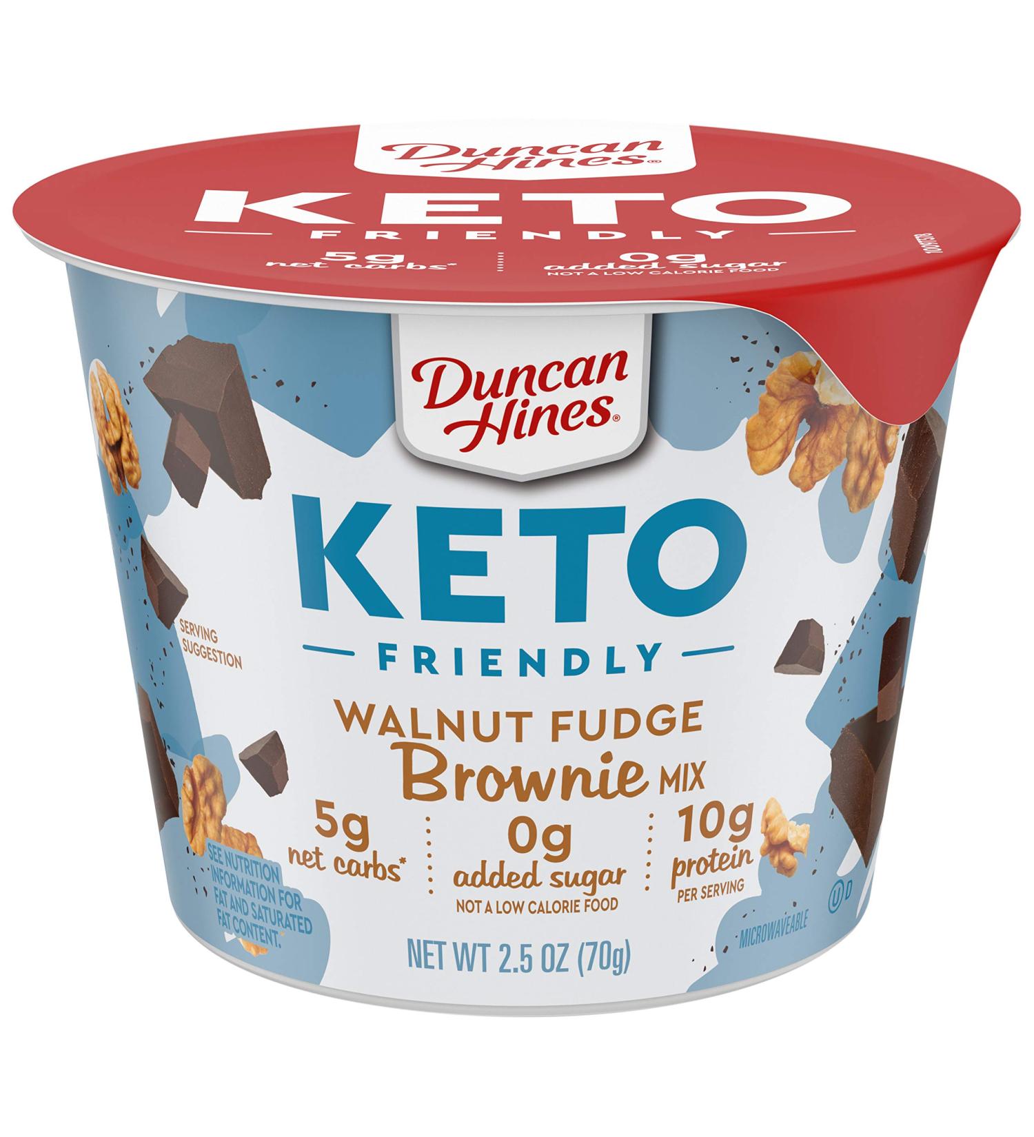 Duncan Hines Keto Walnut Fudge Brownie Cake Cups 30oz - Pack of 12 | Keto Friendly Dessert Mix - Buy Online on GoSupps.com