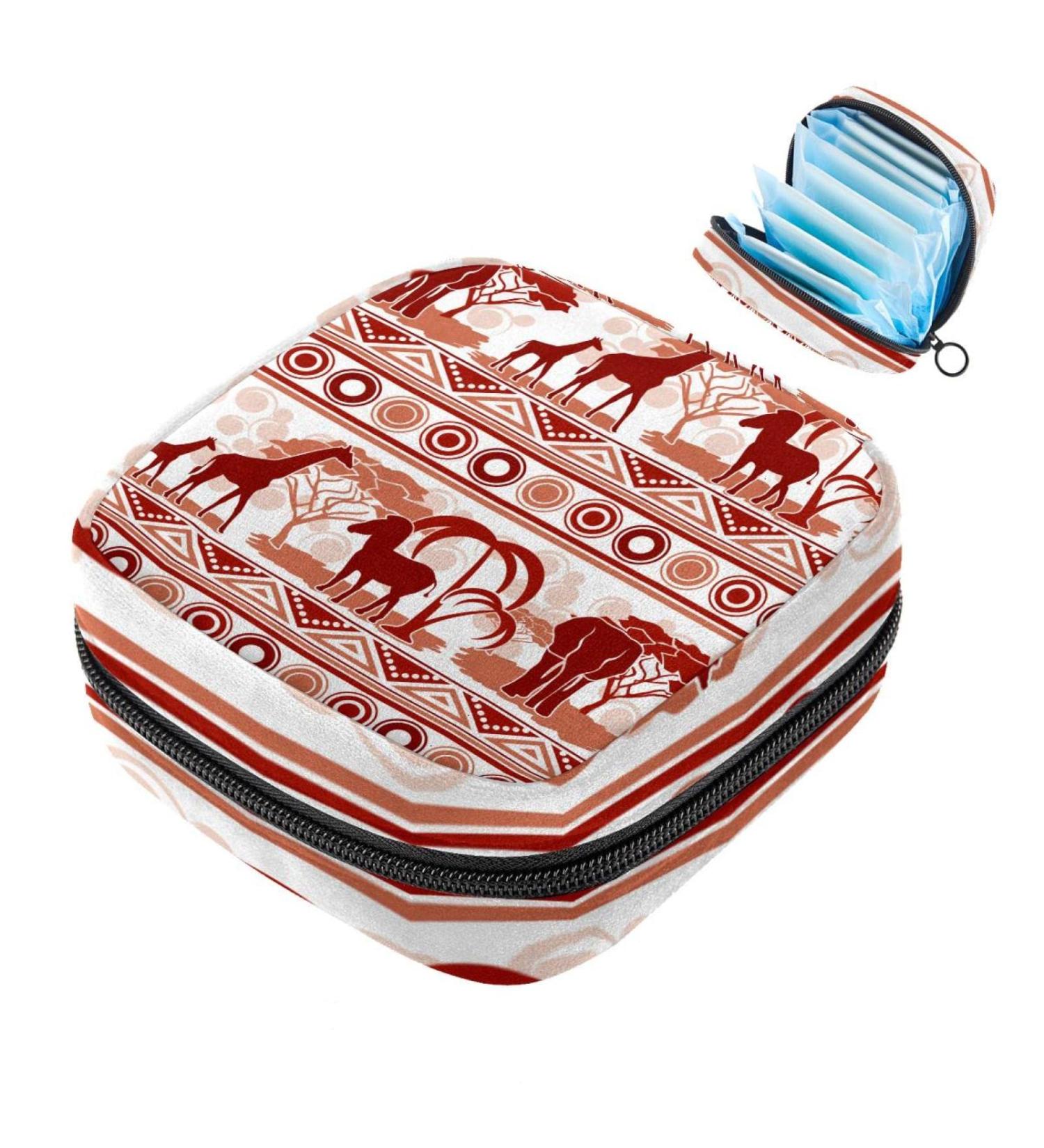 Shop African Style Menstrual Pad Bag with Zipper | Ladies Napkin Pouch & Tampons Collection for Women & Girls - International Shipping Available - Buy Online on GoSupps.com