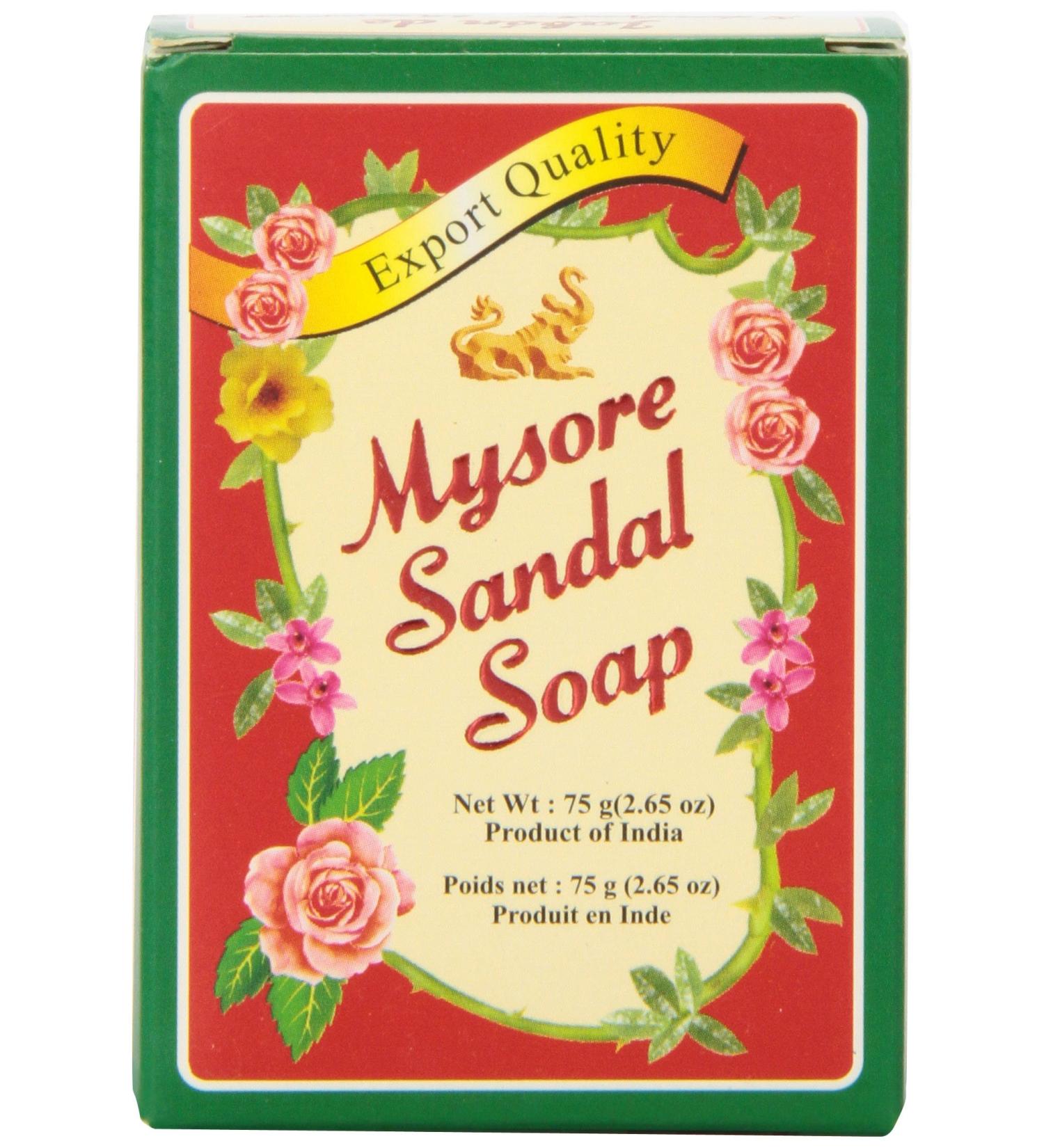 Mysore Sandal Soap 2.65 oz Box - Pack of 12 | Pure Sandalwood Fragrance - Buy Online on GoSupps.com