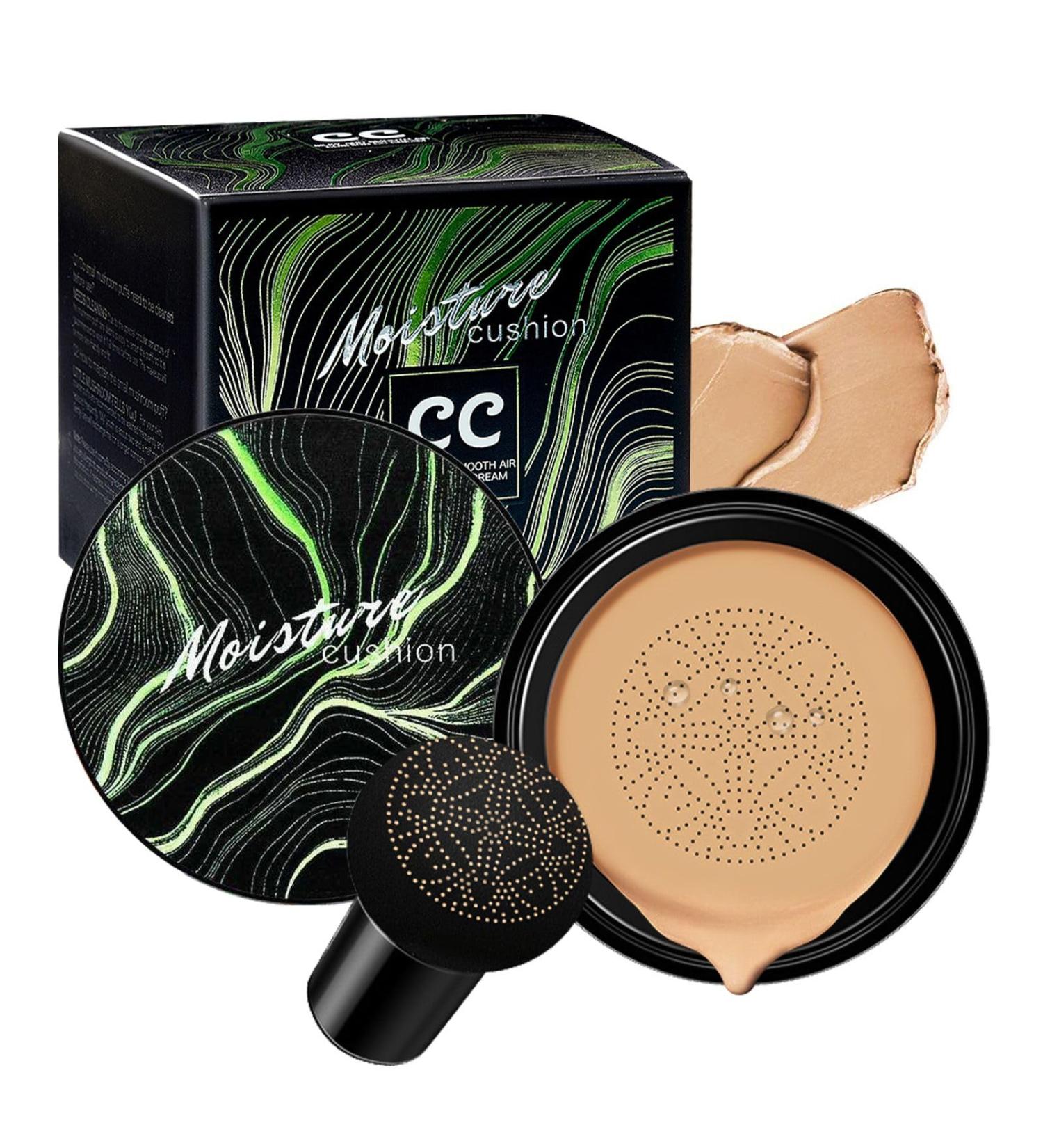 Air Cushion CC Cream Mushroom Head Foundation, Moisturizing BB Cream Concealer, Long-Lasting & Waterproof Makeup Base Primer, Even Skin Tone for All Skin Types (Nude) - Buy Online on GoSupps.com