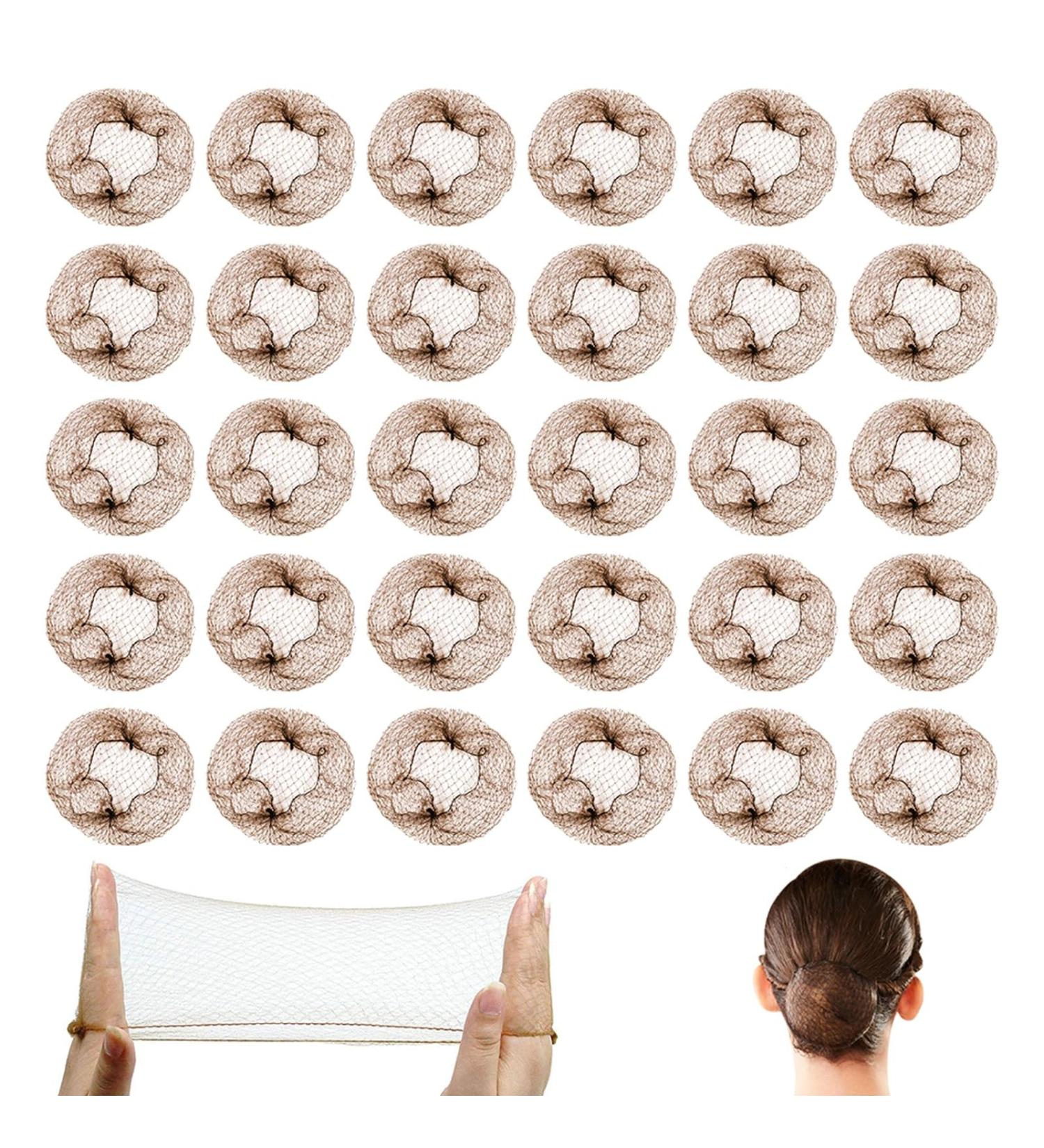Gold Hair Network Bun - 30PC Invisible Hair Grids for Film Dance Flight Attendants & More - Buy Online on GoSupps.com