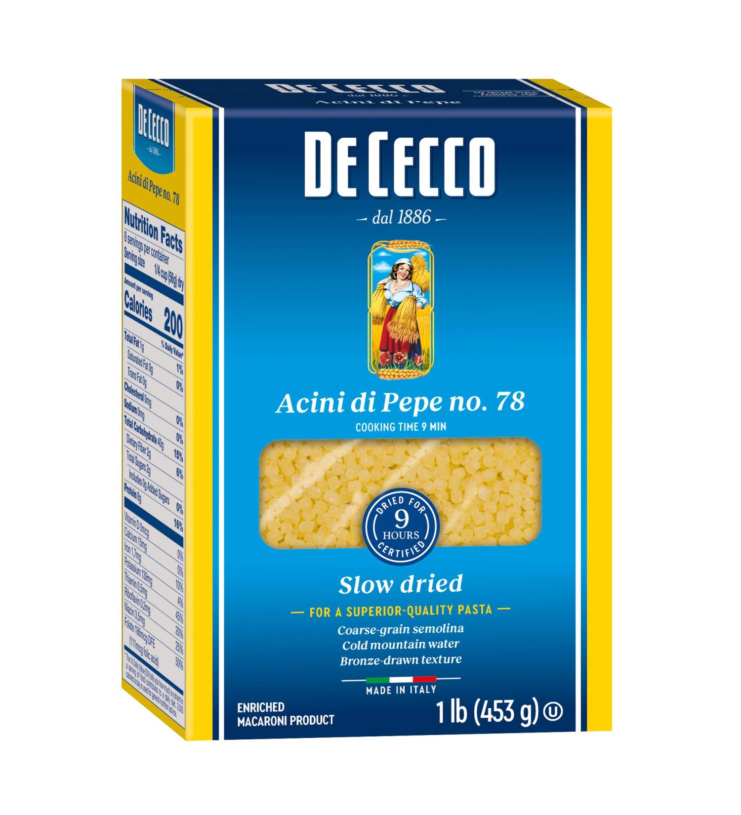 De Cecco Pasta Acini Di Pepe 1 lb 16 Oz - 5 Pack | Premium Quality Italian Pasta - Buy Online on GoSupps.com