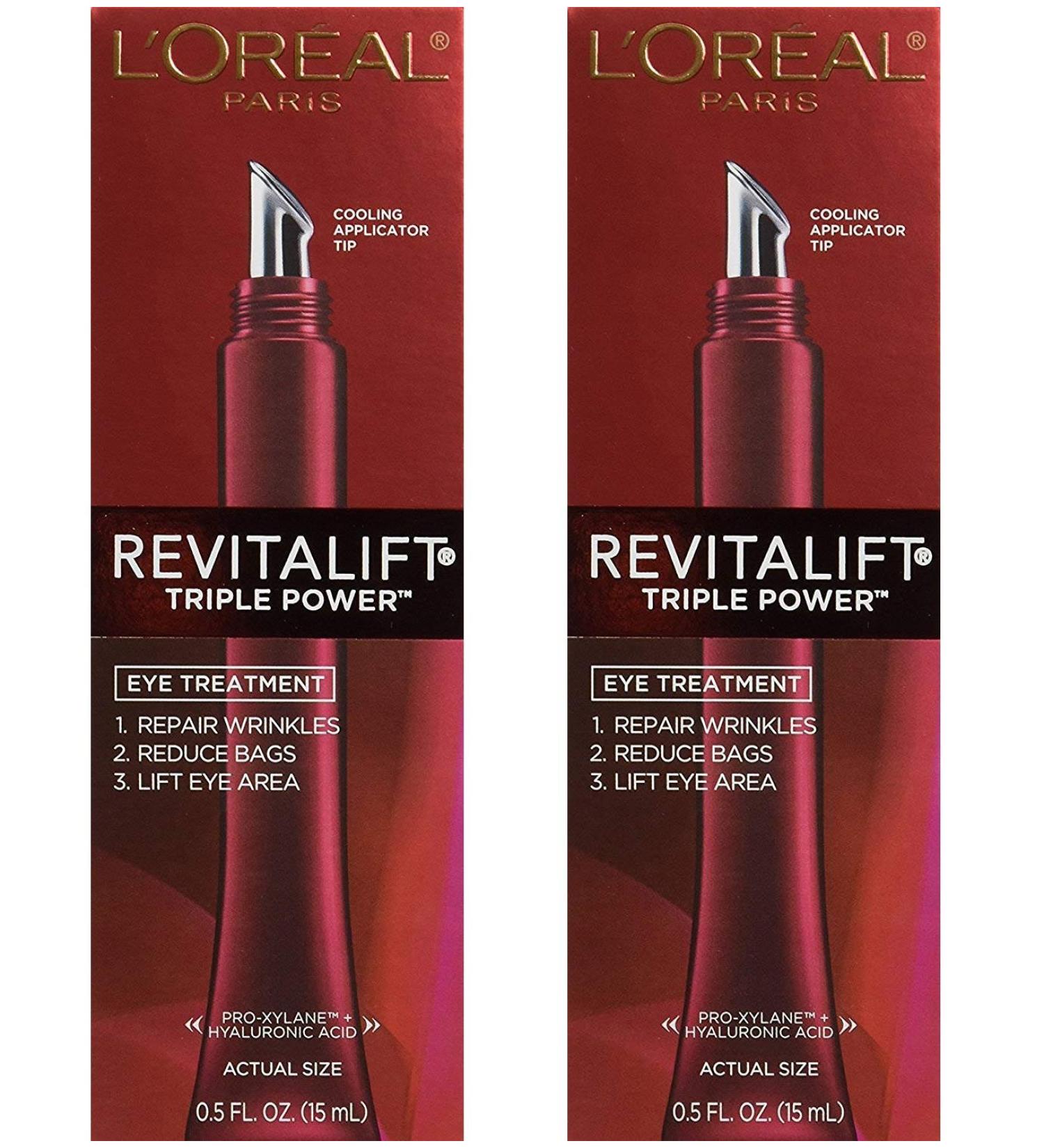 L'Oreal Paris RevitaLift Triple Power Eye Treatment 0.5 fl oz (Pack of 2) - Buy Online on GoSupps.com