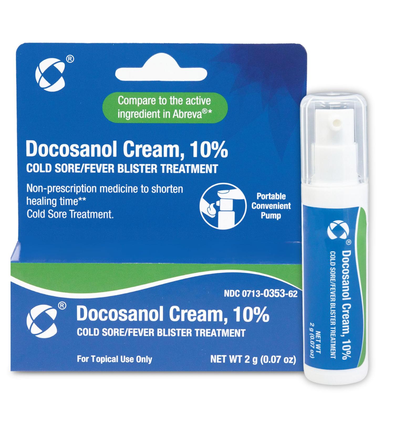 Cosette Cold Sore/Fever Blister Treatment for Face or Lips with Docosanol Cream 10% - Treatment Cream for Cold Sore/Fever Blister (0.07 Pump Bottle) - Buy Online on GoSupps.com