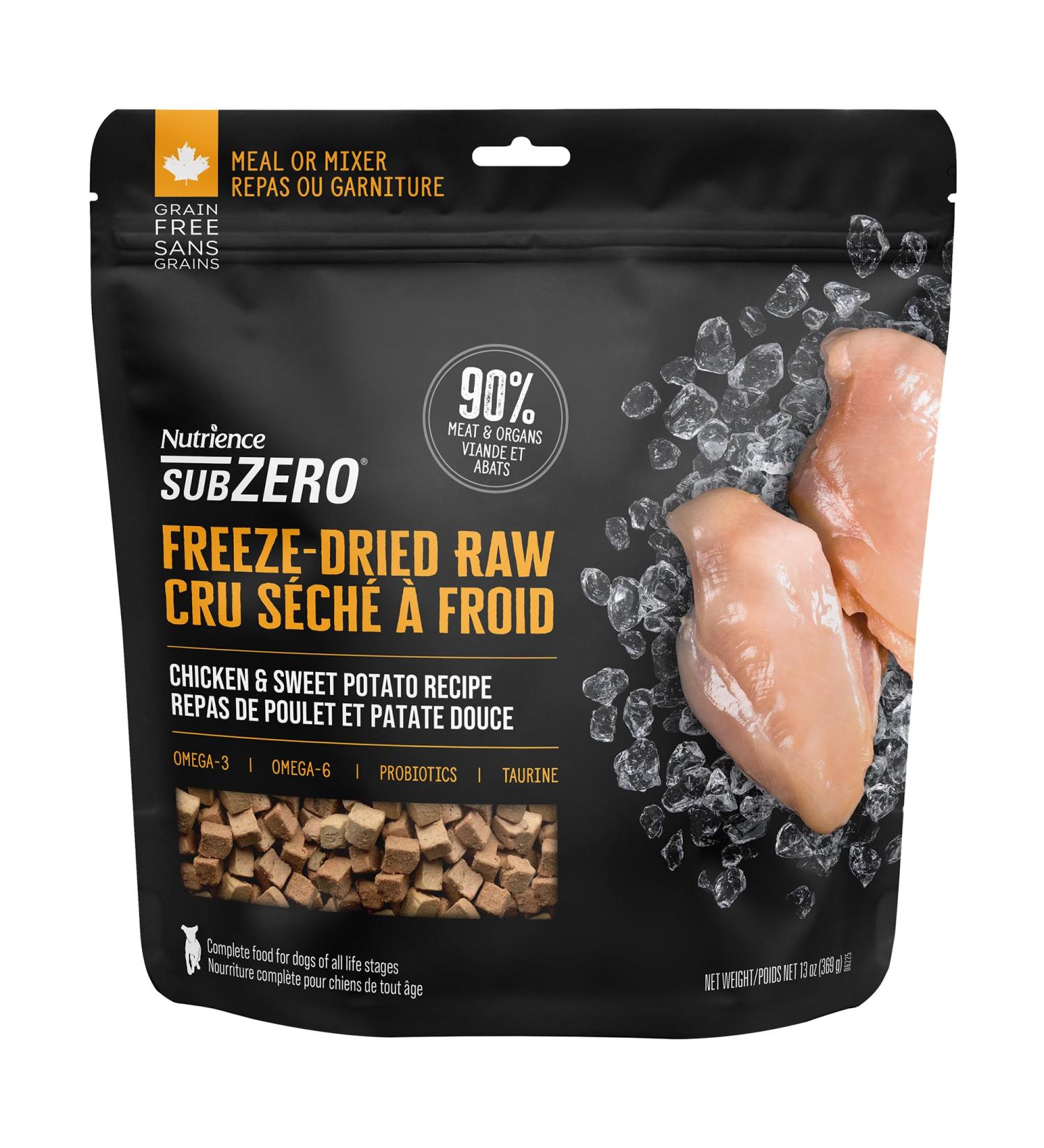 Nutrience Subzero Freeze-Dried Raw Dog Food - Chicken & Sweet Potato Recipe - 369 g (13 oz) Chicken & Sweet Potato 369 g (Pack of 1) - Buy Online on GoSupps.com