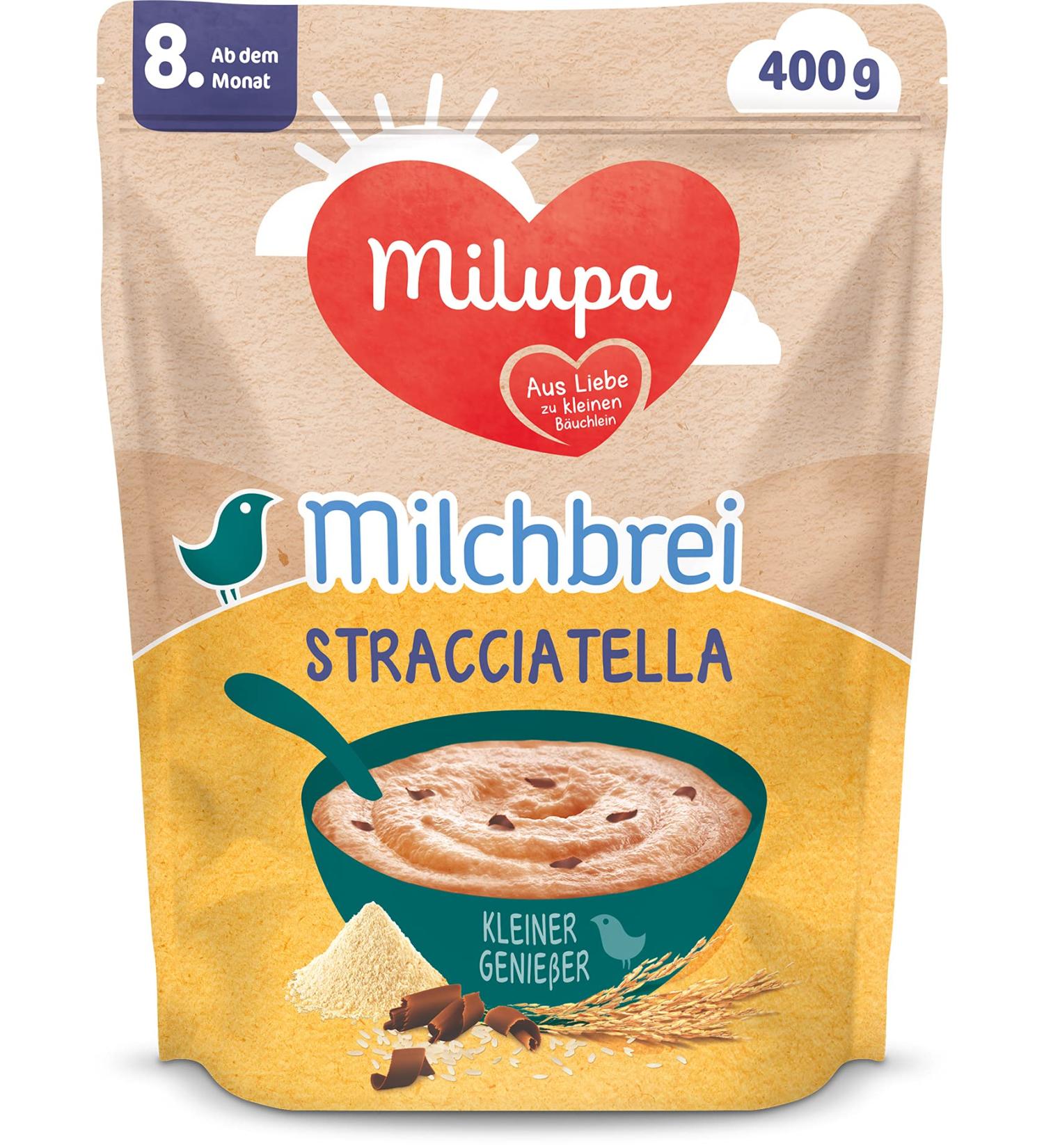 Milupa Milk Porridge Stracciatella for Little Connoisseurs | 400g - Ideal for Babies 8 Months+ | Premium International Shipping - Buy Online on GoSupps.com