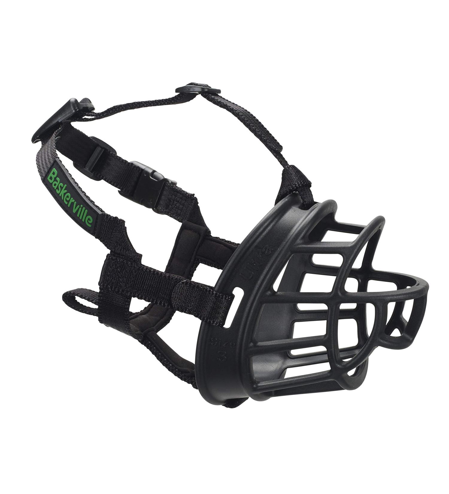 Baskerville Ultra Muzzle Size 1 - Patented Dog Muzzle for Safe Snouts | Pant Eat Drink Comfortably | Ideal for Small Dogs | Prevent Biting & Wild Animal Browsing - Buy Online on GoSupps.com
