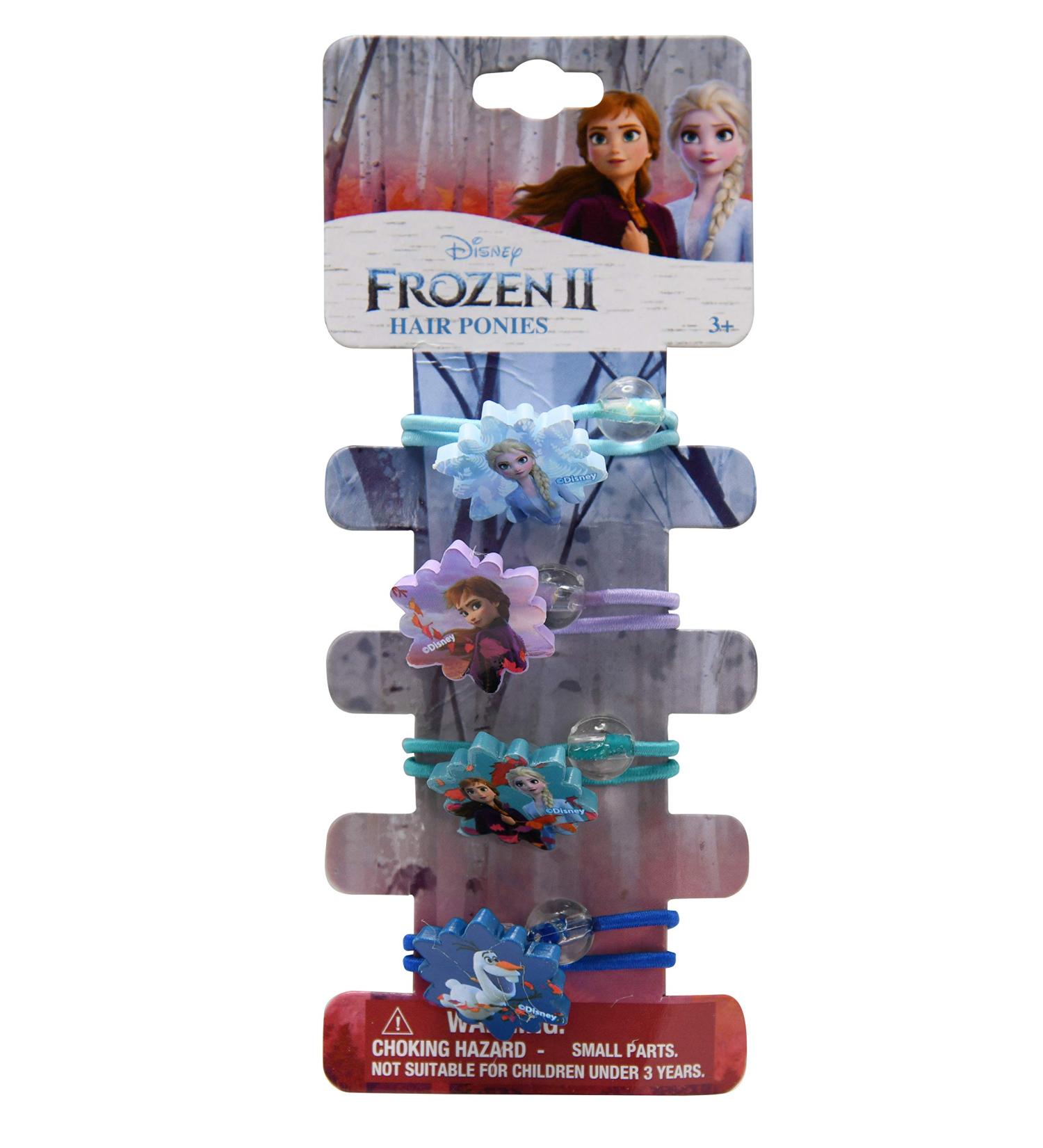 Frozen II 4 Hair Ponytails Hair Ponies Elastic Ties