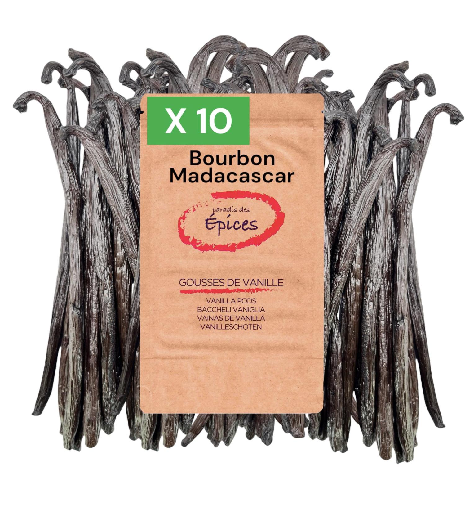 10 Madagascar Bourbon Vanilla Pods Premium Quality Gourmet 15 to 18 cm / 50 g - Buy Online on GoSupps.com