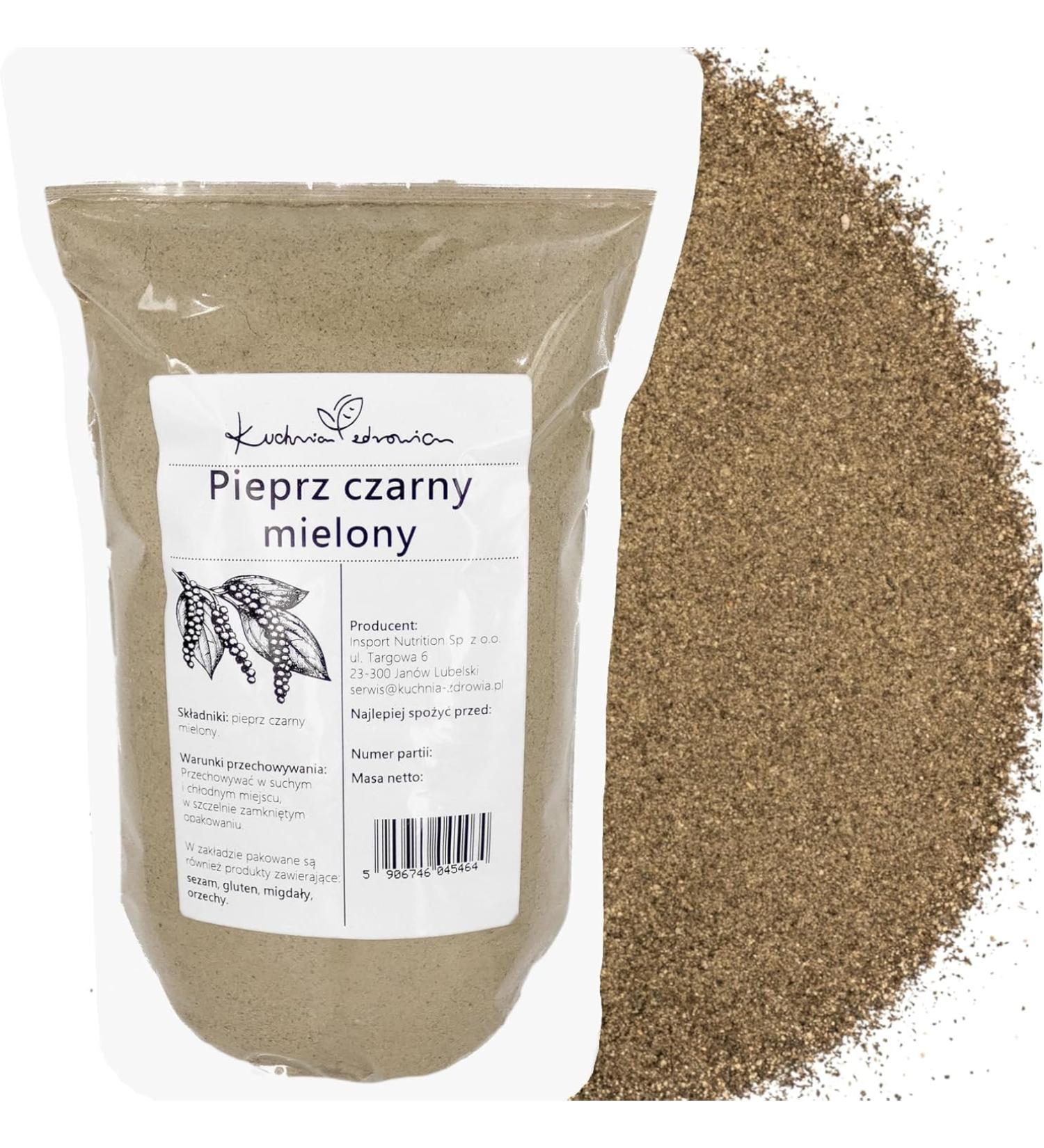  Kuchnia Zdrowia Kuchnia Zdrowia - Ground black pepper - Aromatic spice - No additives - Leak-proof zip-lock packaging - Doypack: (100 grams) - Buy Online on GoSupps.com