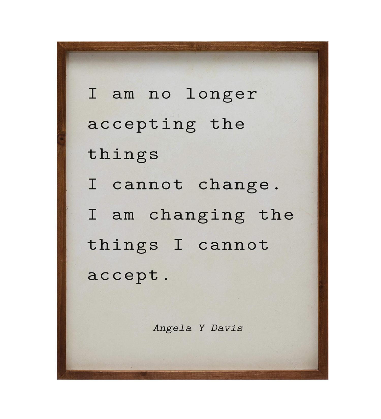 Creative Co-Op Wood Framed 'I Am No Longer' Wall D cor - Multi Color - Buy Online on GoSupps.com