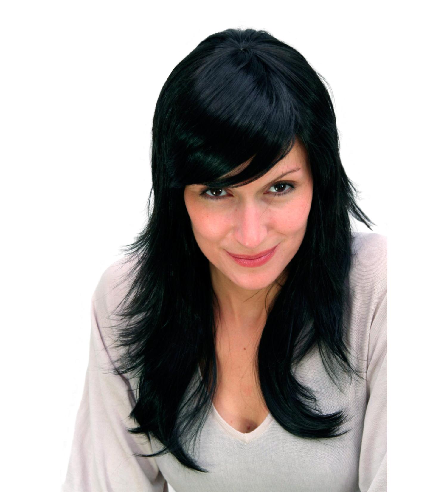 Buy WIG ME UP 9265-1B Long Black Wig with Layered Hair & Bangs - Stylish & Versatile International Shipping Available - Buy Online on GoSupps.com