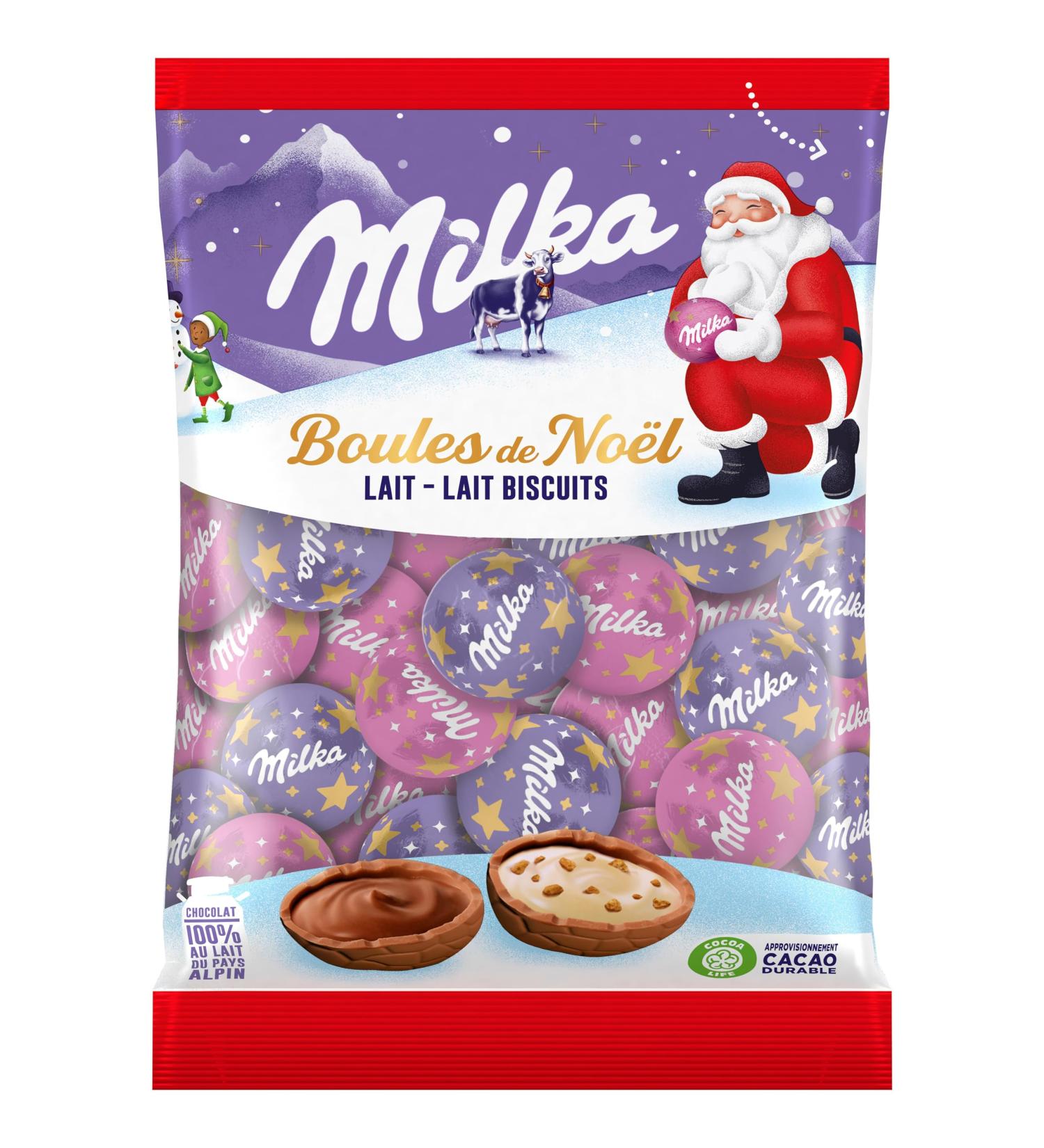  Milka Milka Christmas Balls Milk & Milk Biscuits 350g - Buy Online on GoSupps.com