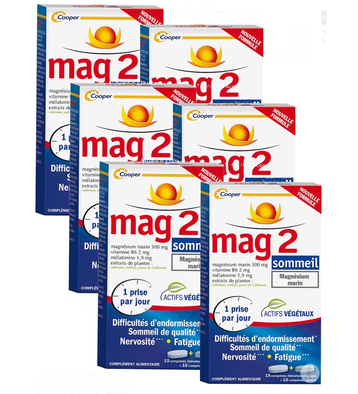 Mag 2 Sleep Pack 3 Months New Formula Difficulties with Sleeping Nervousness Fatigue Pack of 6 (15 comp LP + 15 Comp. Plants) - Buy Online on GoSupps.com