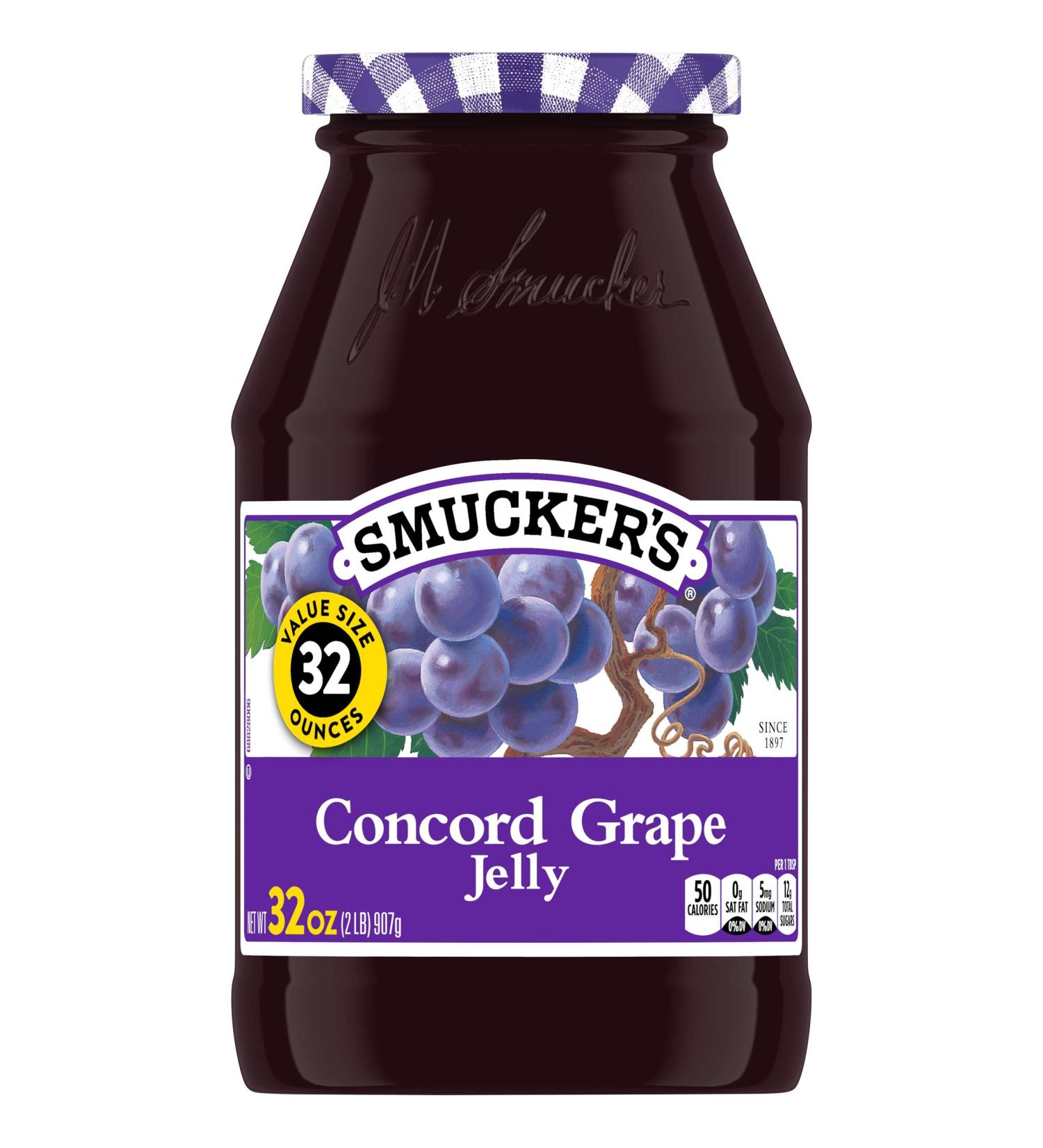 Smucker's Concord Grape Jelly 32oz (Pack of 6) - Delicious Concord Grape Spread - Buy Online on GoSupps.com