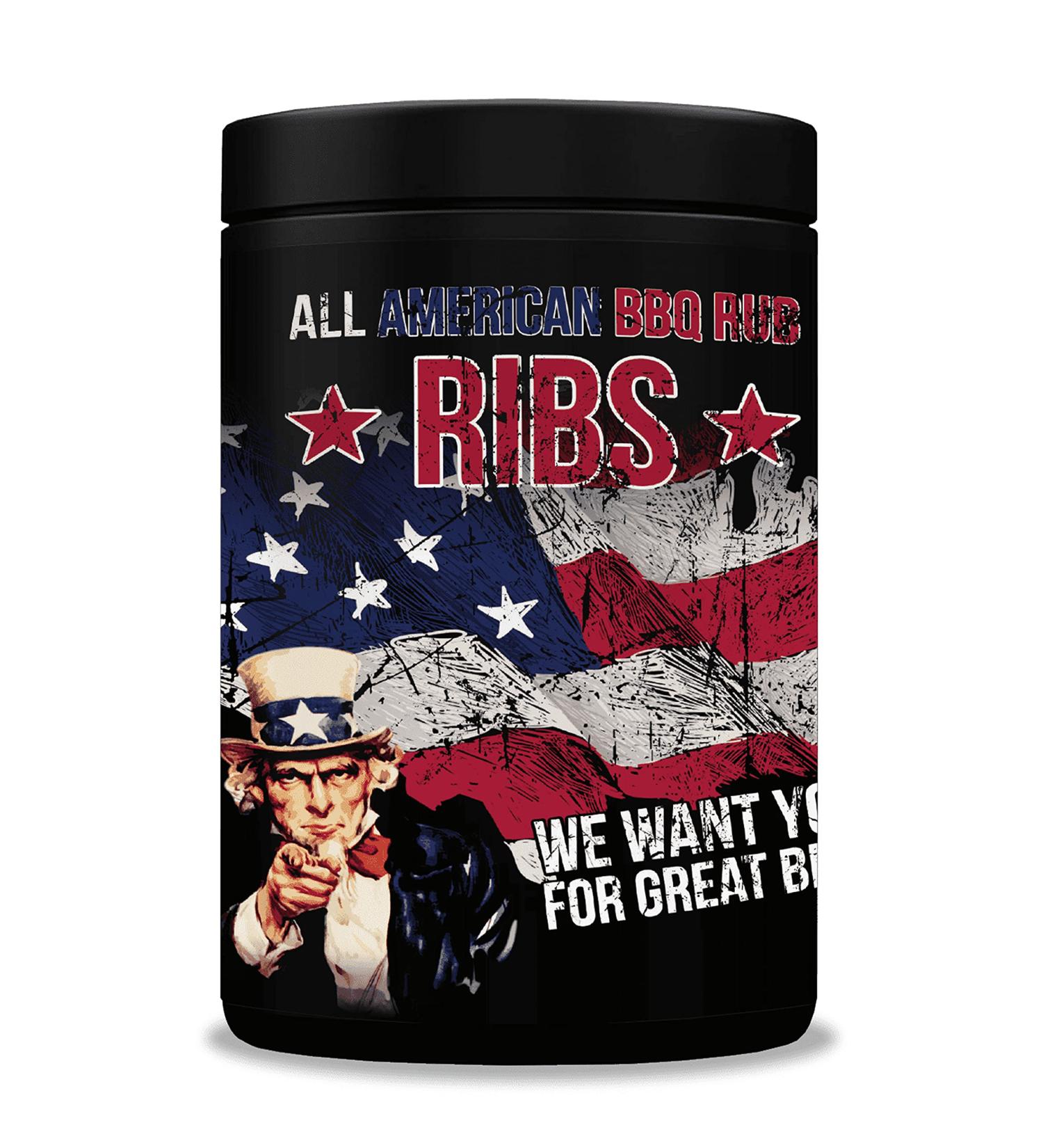 All American BBQ Ribs 350G - Authentic Smoked Flavor with Dry Marinade | International Shipping - Buy Online on GoSupps.com
