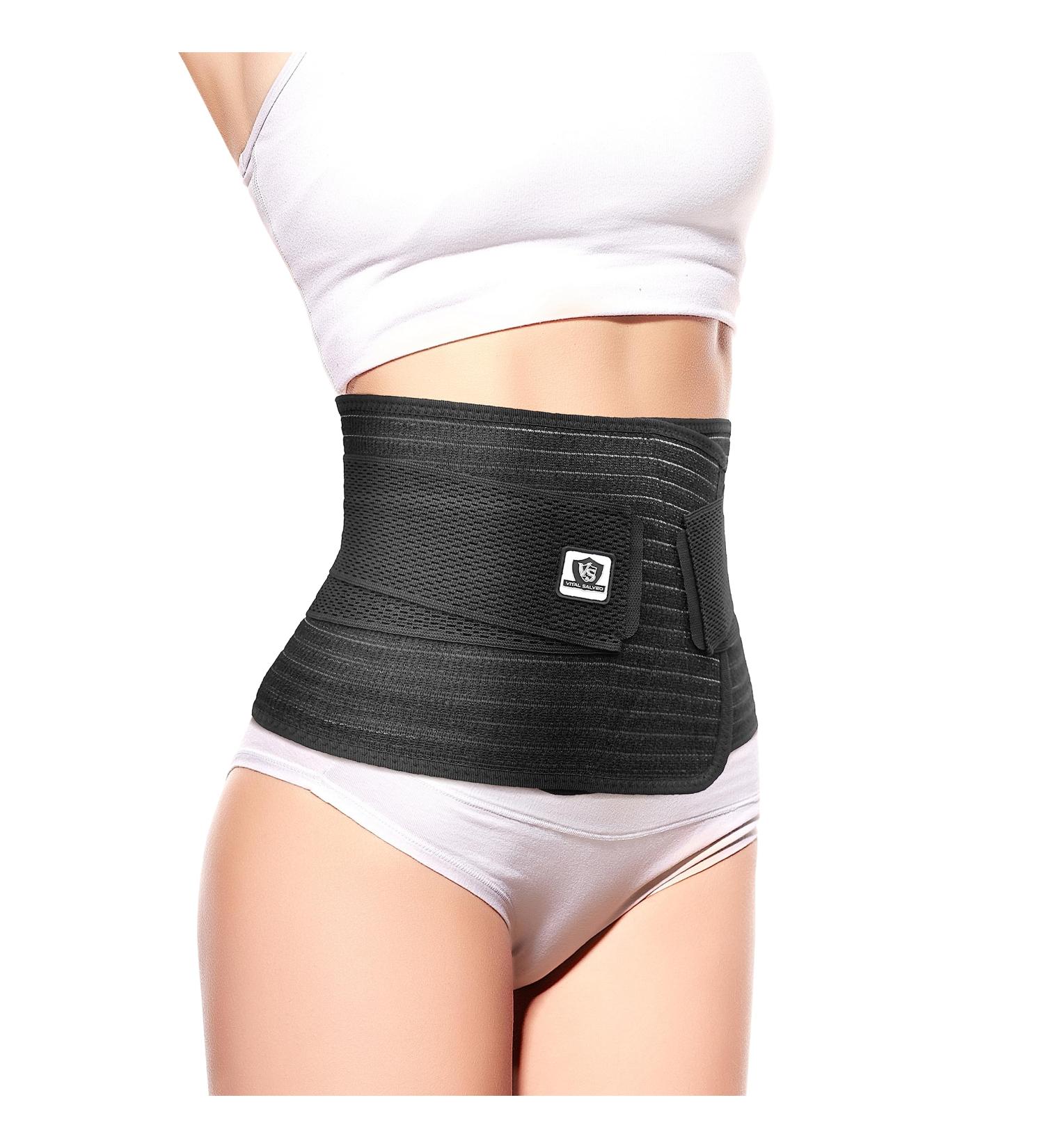 Vital Salveo Postpartum Belly Band | C-Section Recovery Wrap | Slim & Smooth Abdominal Support | S/M Black - Buy Online on GoSupps.com
