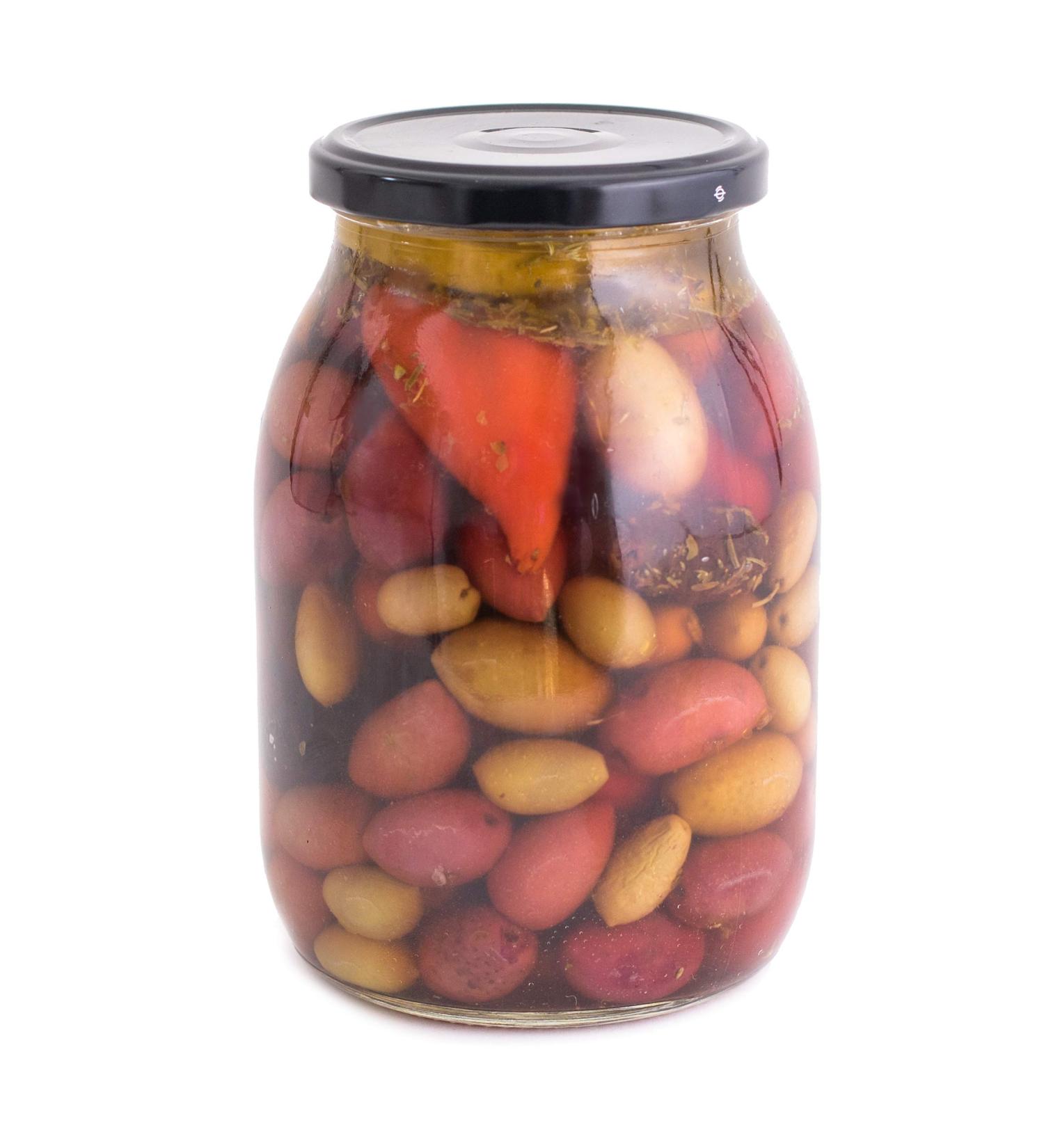 Buy ARISTOS Greek Olives with Stone in Organic Spices | 650 GR Olive Mix - International Shipping Available - Buy Online on GoSupps.com