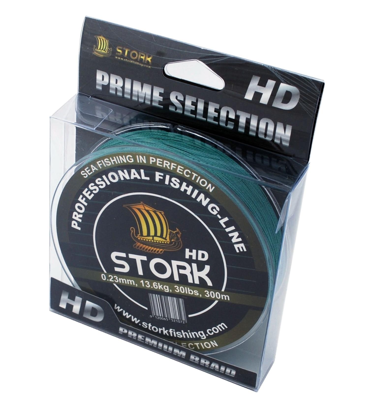 Stork HD 4-ply braided fishing line 300m moss green 40 lbs / 18.1 kg / 0.29 mm