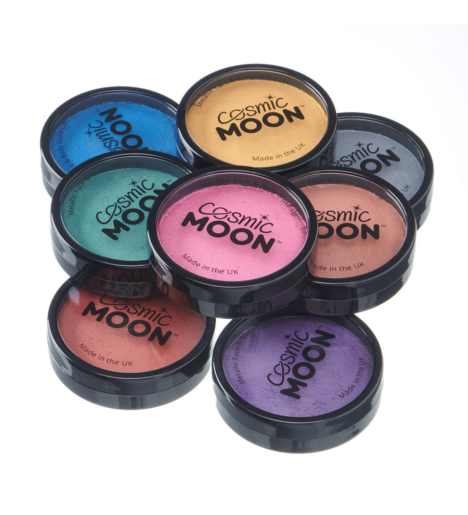 Cosmic Moon Metallic Face Paint Set - 8 Water Activated Colors for Professional Makeup | International Shipping Available - Buy Online on GoSupps.com