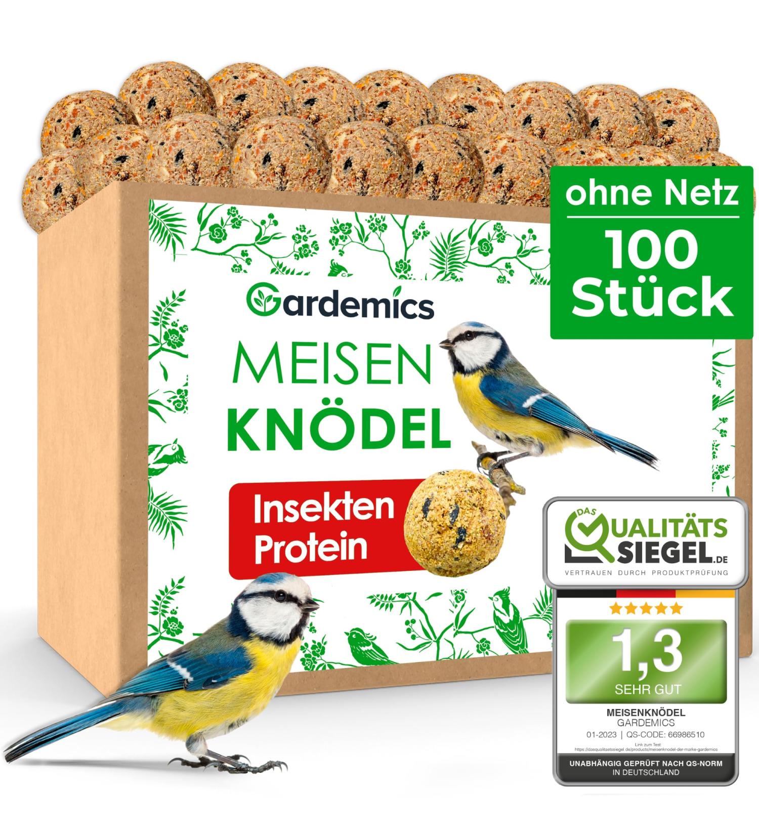 Gardemics Insect Dumplings for Wild Birds - 9 kg (100 Pieces) | Year-Round Protein Feed for Garden Biodiversity - Buy Online on GoSupps.com