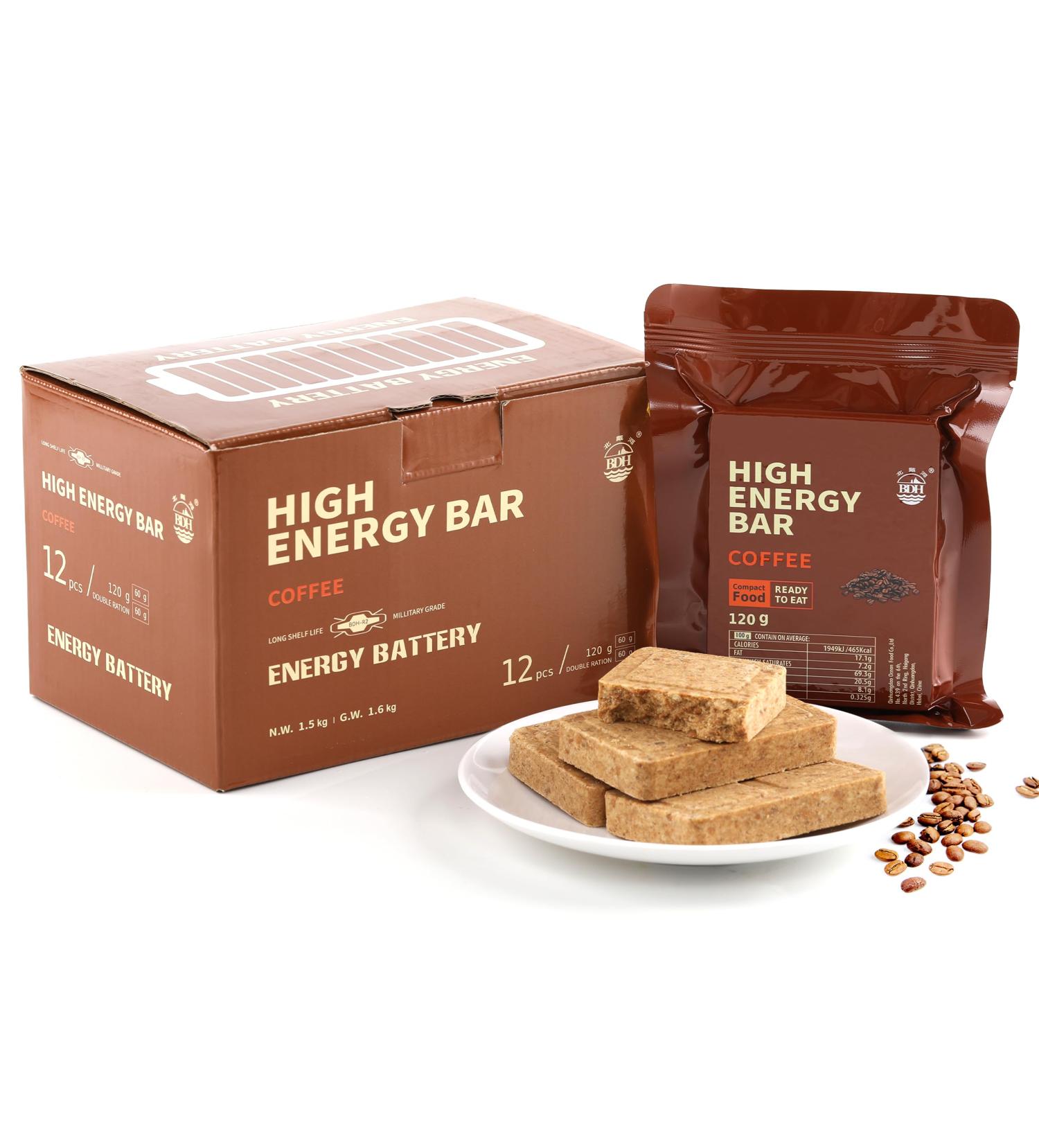 Emergency Ration Bar - 12 Compressed Biscuit Tabs with Coffee Taste | 20-Year Shelf Life | Ideal for Camping Hiking Snowstorms & Earthquakes | 1440g - Buy Online on GoSupps.com