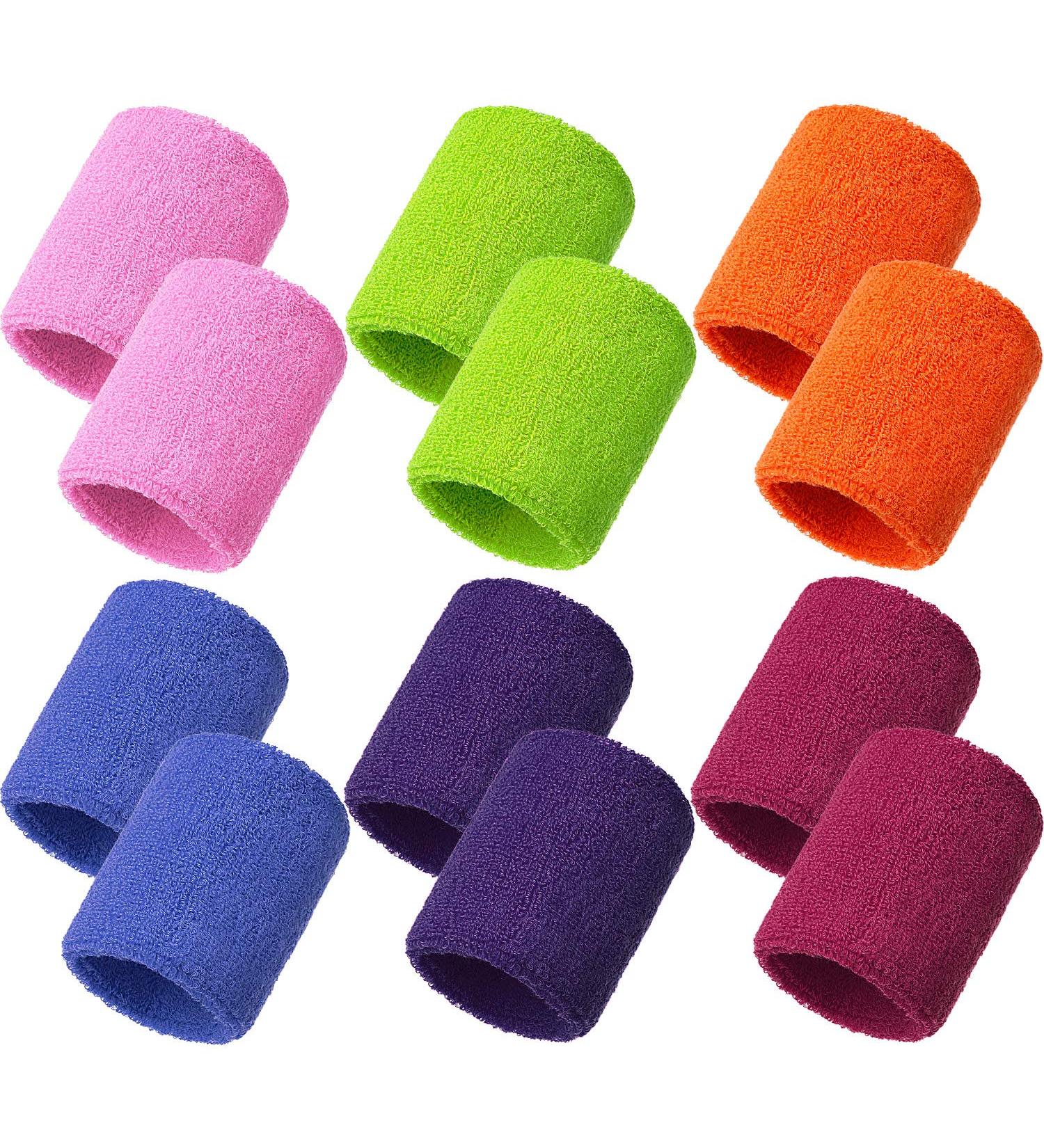 Bememo Cotton Welding Bands for Women & Men - Multi-Colored 12 Pieces - Perfect for Tennis Basketball Running & Gym Training - Buy Online on GoSupps.com