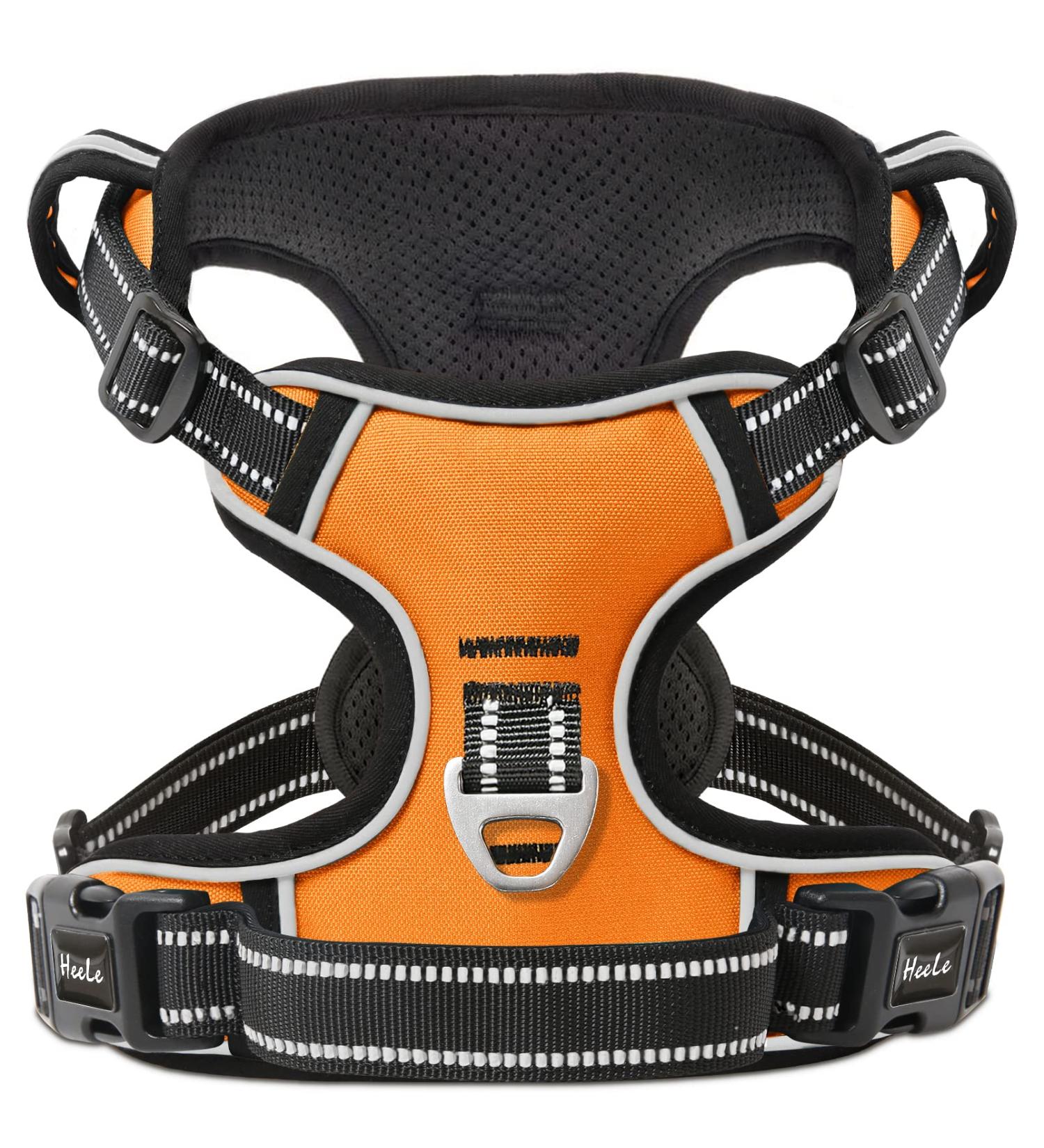 Buy Heele No-Pull Dog Harness & Large Dog Crockery - Softly Breathable Adjustable Reflective Dishes in XL University Orange - Buy Online on GoSupps.com