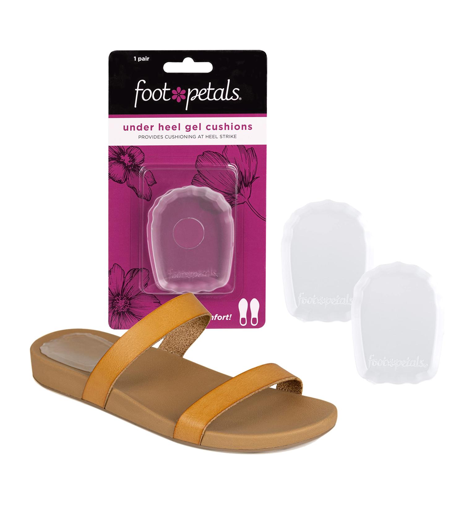 Foot Petals Under Heel Gel Cushions - Comfort & Shock Absorption for Reduced Heel Stress and Prevention of Cracked Heels - Buy Online on GoSupps.com