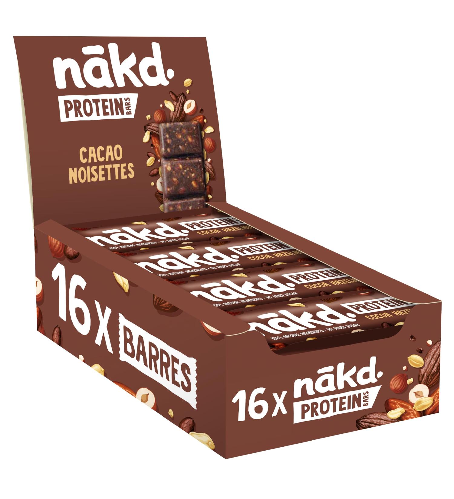 N kd. Protein Cacao Noisette | Barres Prot in es | 7g de Prot ines V g tales | 100% d'Ingr dients Naturels | Sans Sucres Ajout s | Vegan | 16 x 45g | 720g - Buy Online on GoSupps.com