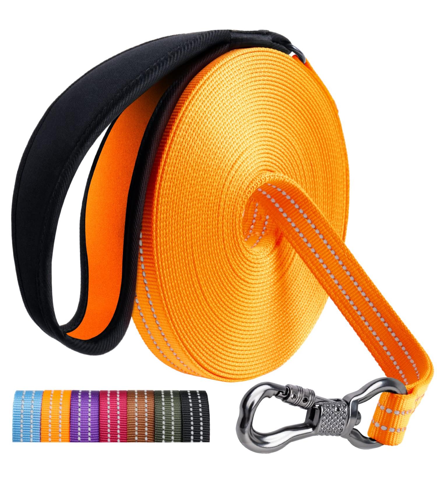 X XBen 10m Dog Tow Line | Robust Leash with Lockable Carabiner | Reflective Running & Training Line for All Dog Sizes | Comfortable Hand Loop | International Shipping - Buy Online on GoSupps.com