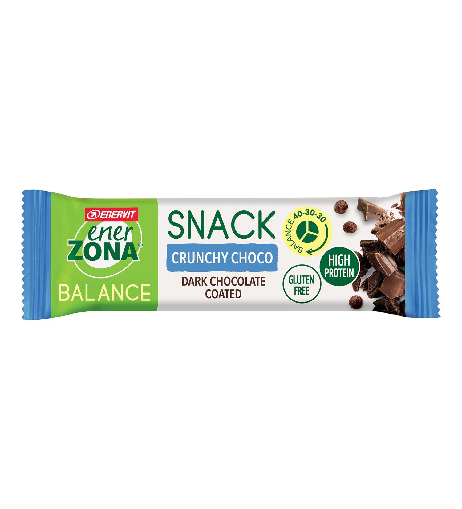 ENERVIT EnerZona Snack Crunchy Choco Protein Bar Dark Chocolate 33g