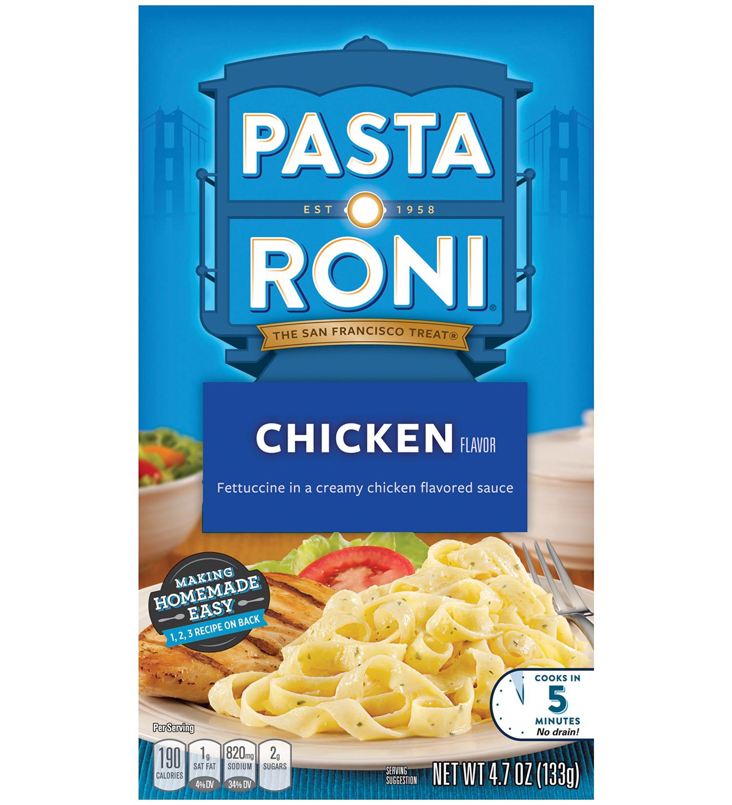 Pasta Roni Creamy Chicken Fettuccine Mix 4.7oz - Delicious Pasta Side Dish - Buy Online on GoSupps.com