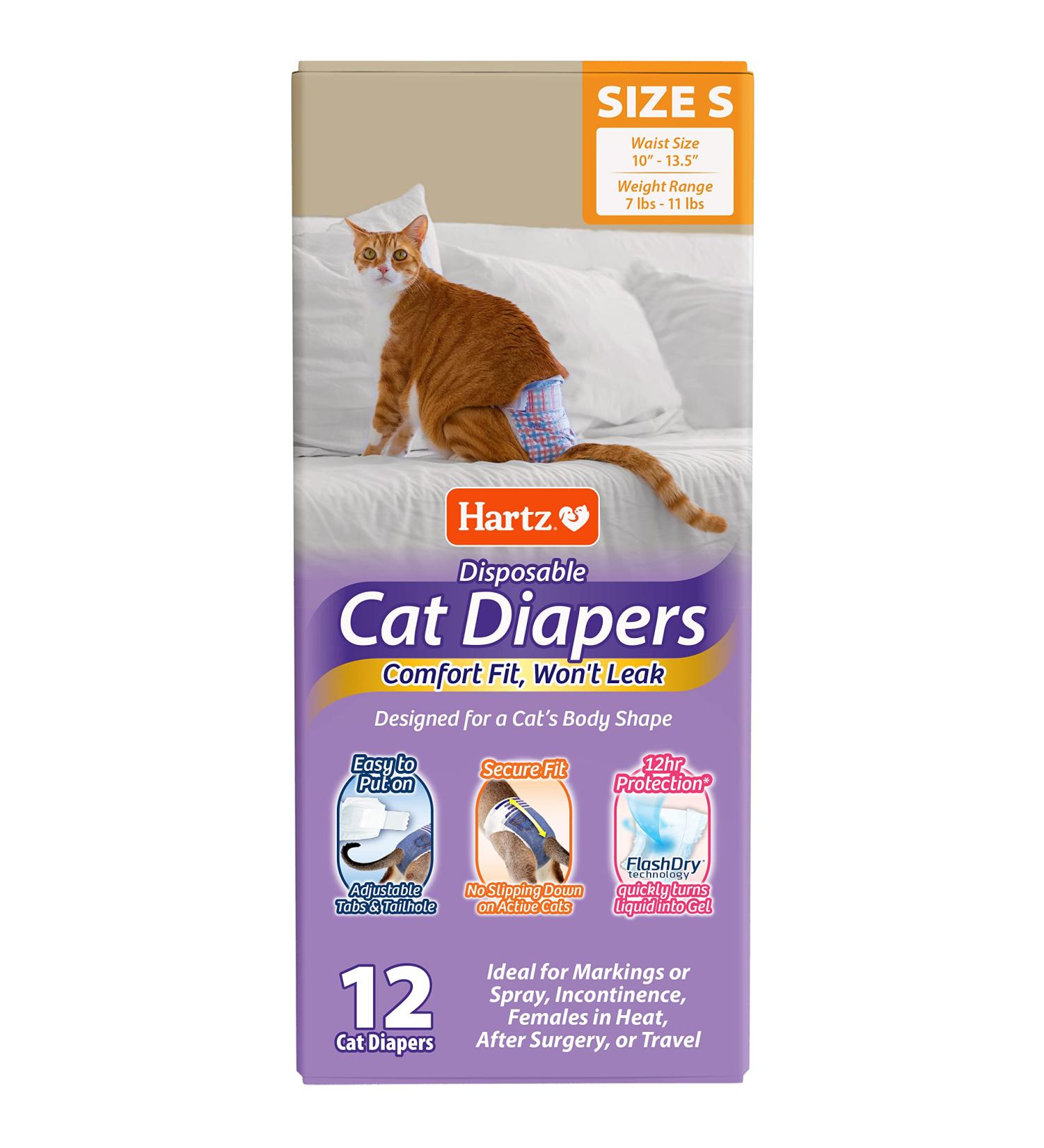 Buy Small Disposable Cat Diapers - Superior Comfort & Leak Protection | International Shipping Available - Buy Online on GoSupps.com