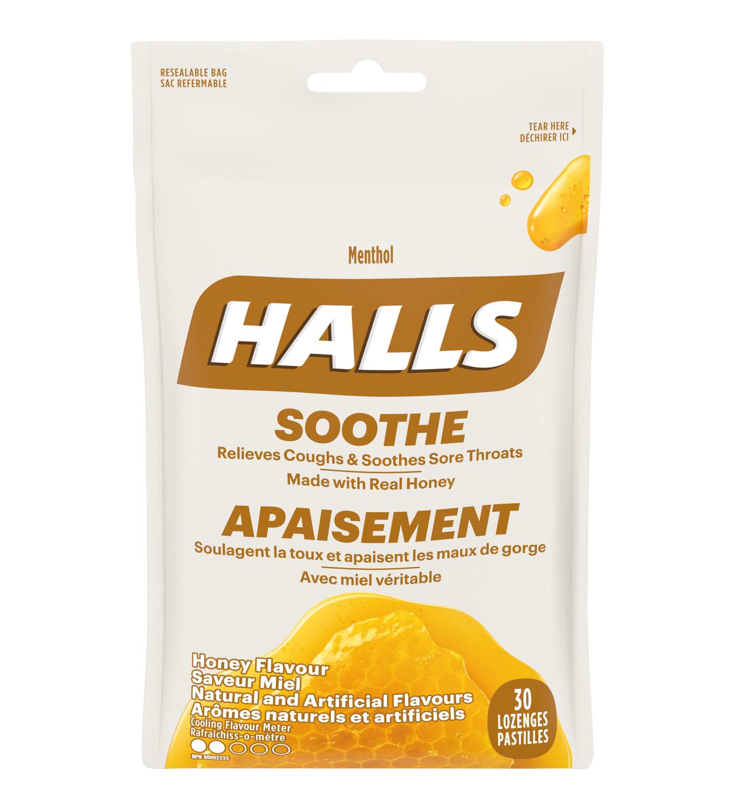 HALLS Menthol Honey 30 Count Bag Pack of 12 Menthol Honey Honey 30 Count (Pack of 12) - Buy Online on GoSupps.com