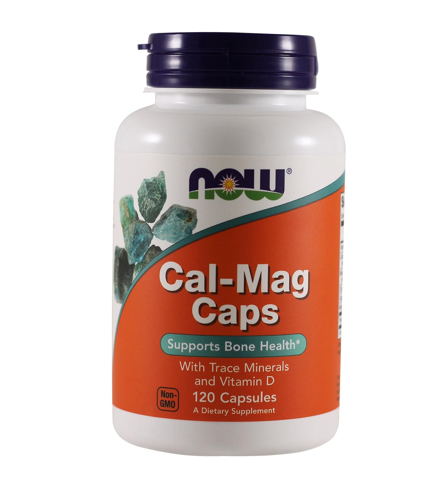 Now Foods Cal-Mag Caps with Trace Minerals and Vitamin D 120 Capsules