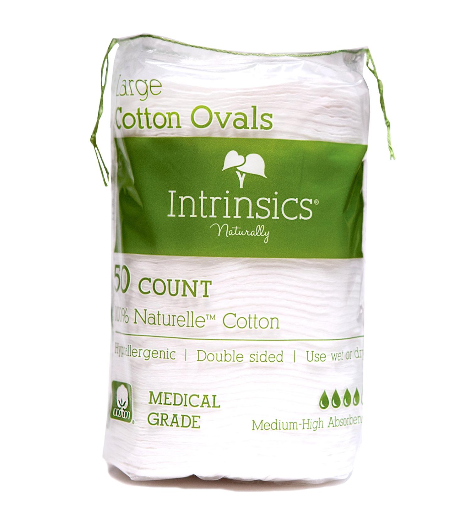 Intrinsics 407406 Large Oval Cotton Pads 3" - 50 Count