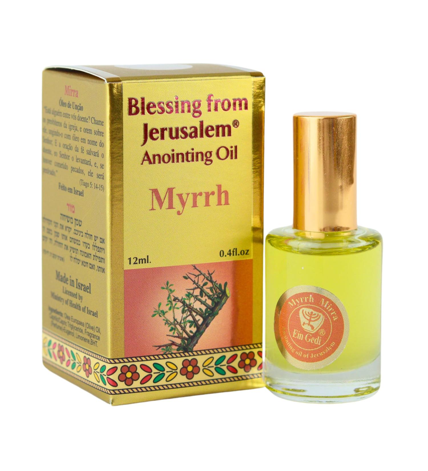 Ein Gedi Myrrh Anointing Oil - Jerusalem Gold Collection for Prayers & Blessings (12ml - Buy Online on GoSupps.com